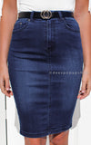 Birdie Denim Skirt - Dark Blue