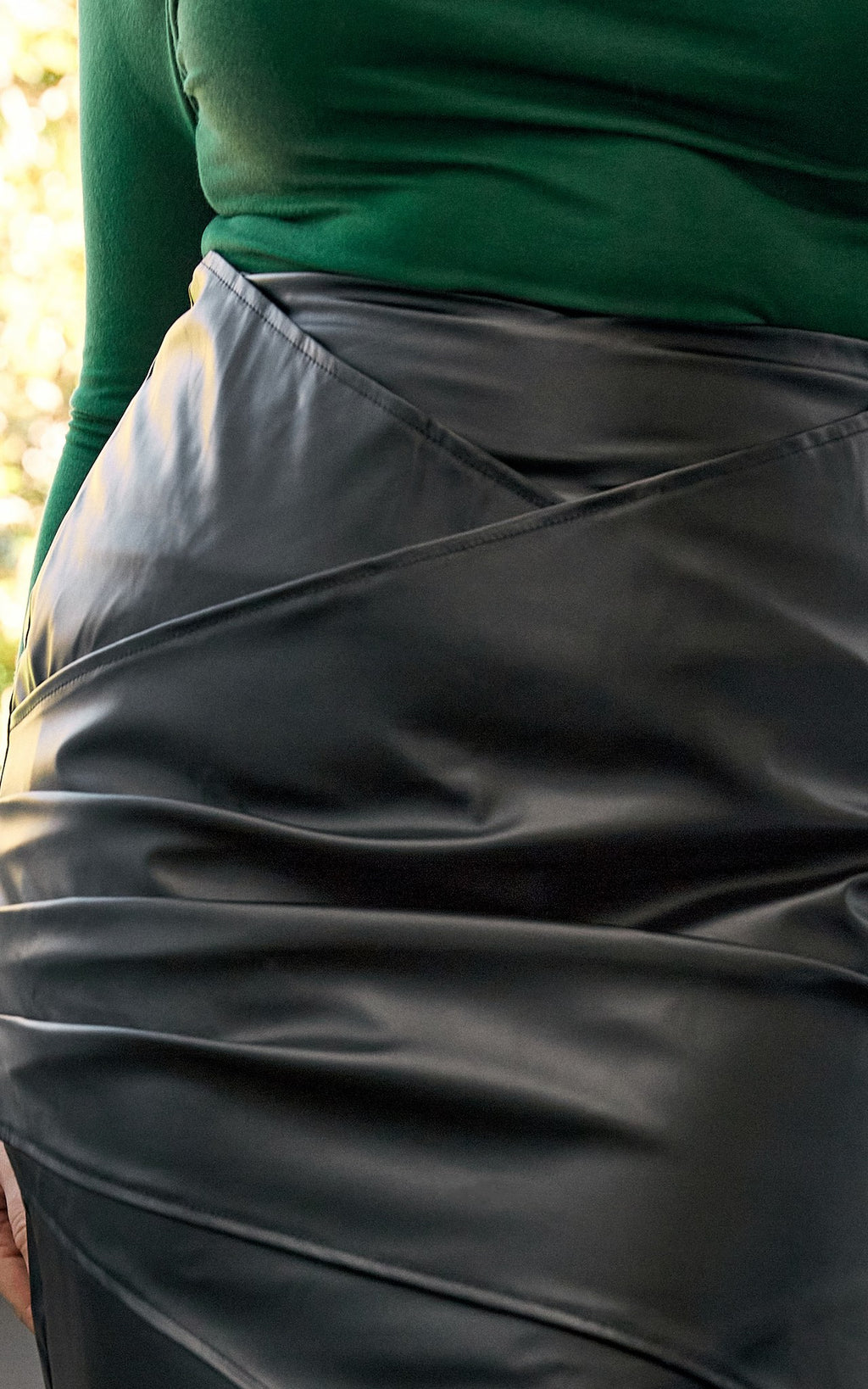 Rogue Faux Leather Skirt - Black