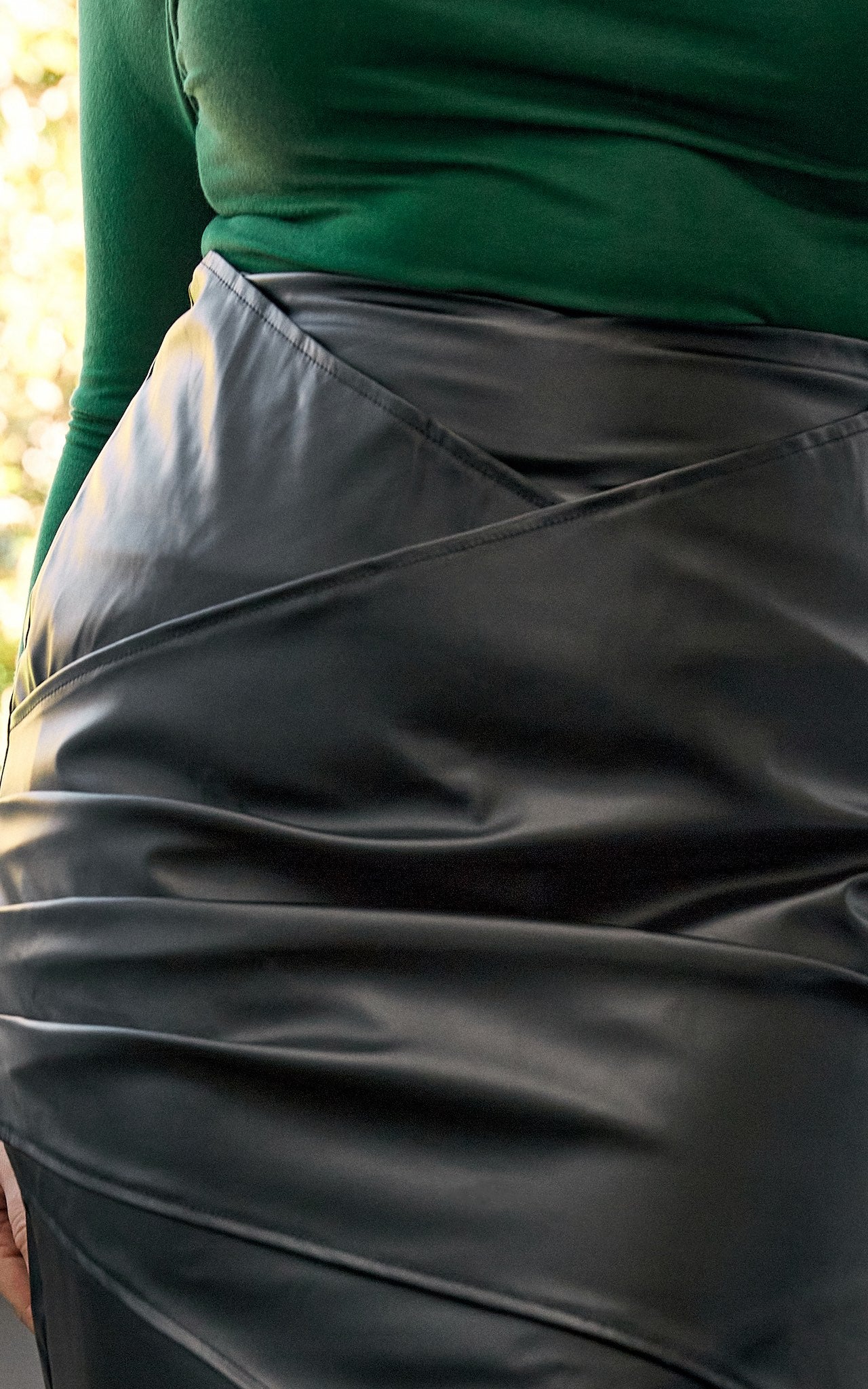 Rogue Faux Leather Skirt - Black