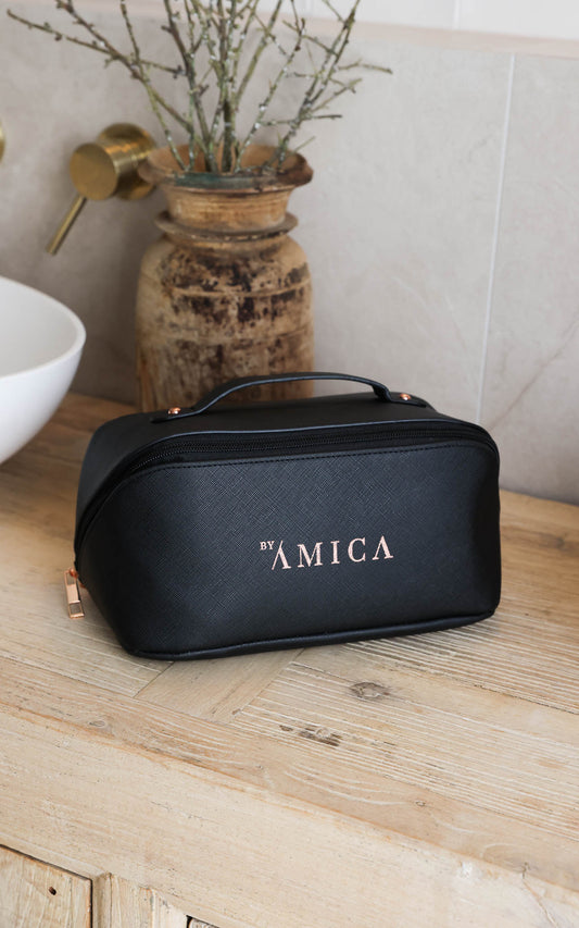 By Amica Cosmetic Makeup Bag - Black