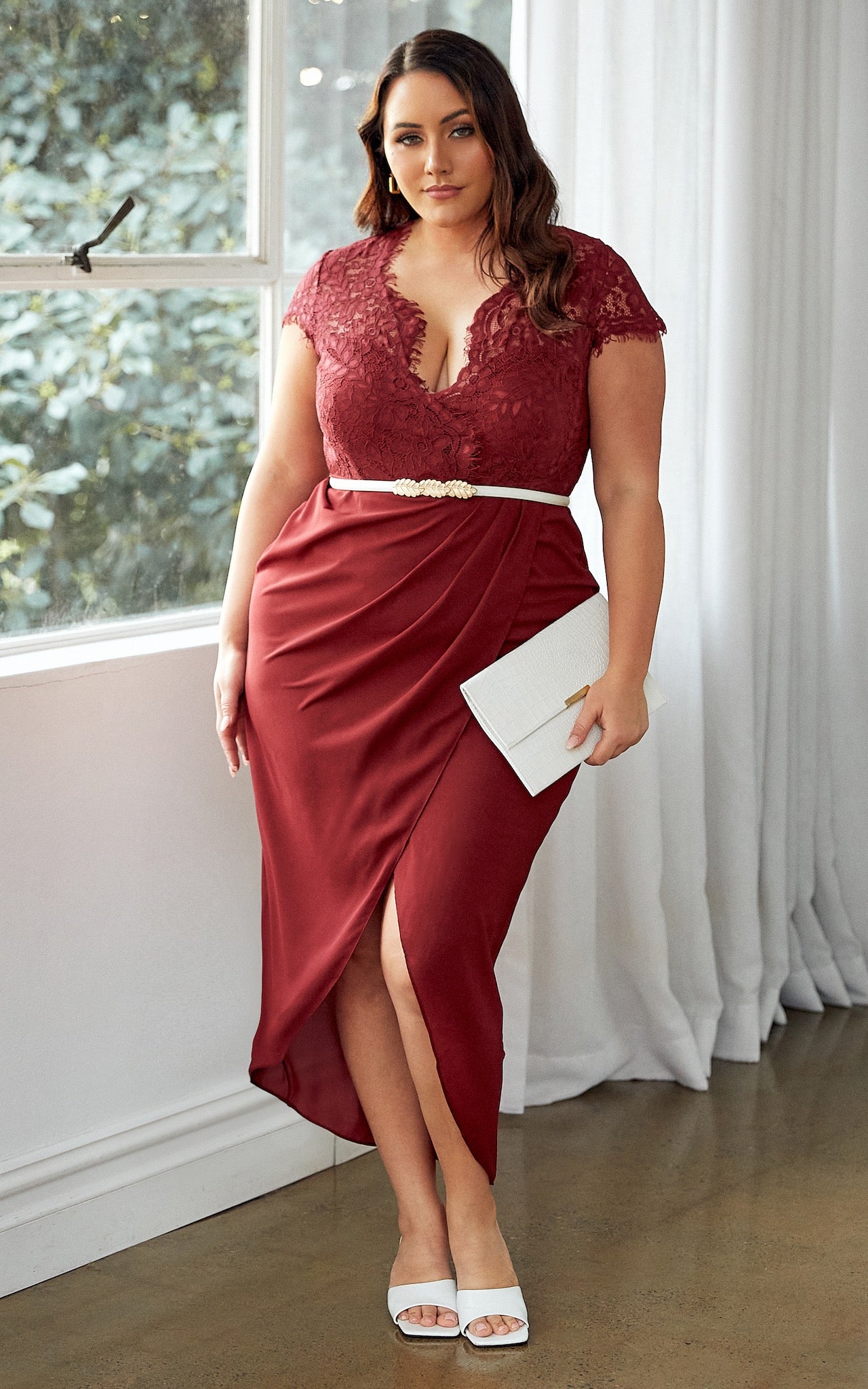 Blessings Dress - Burgundy