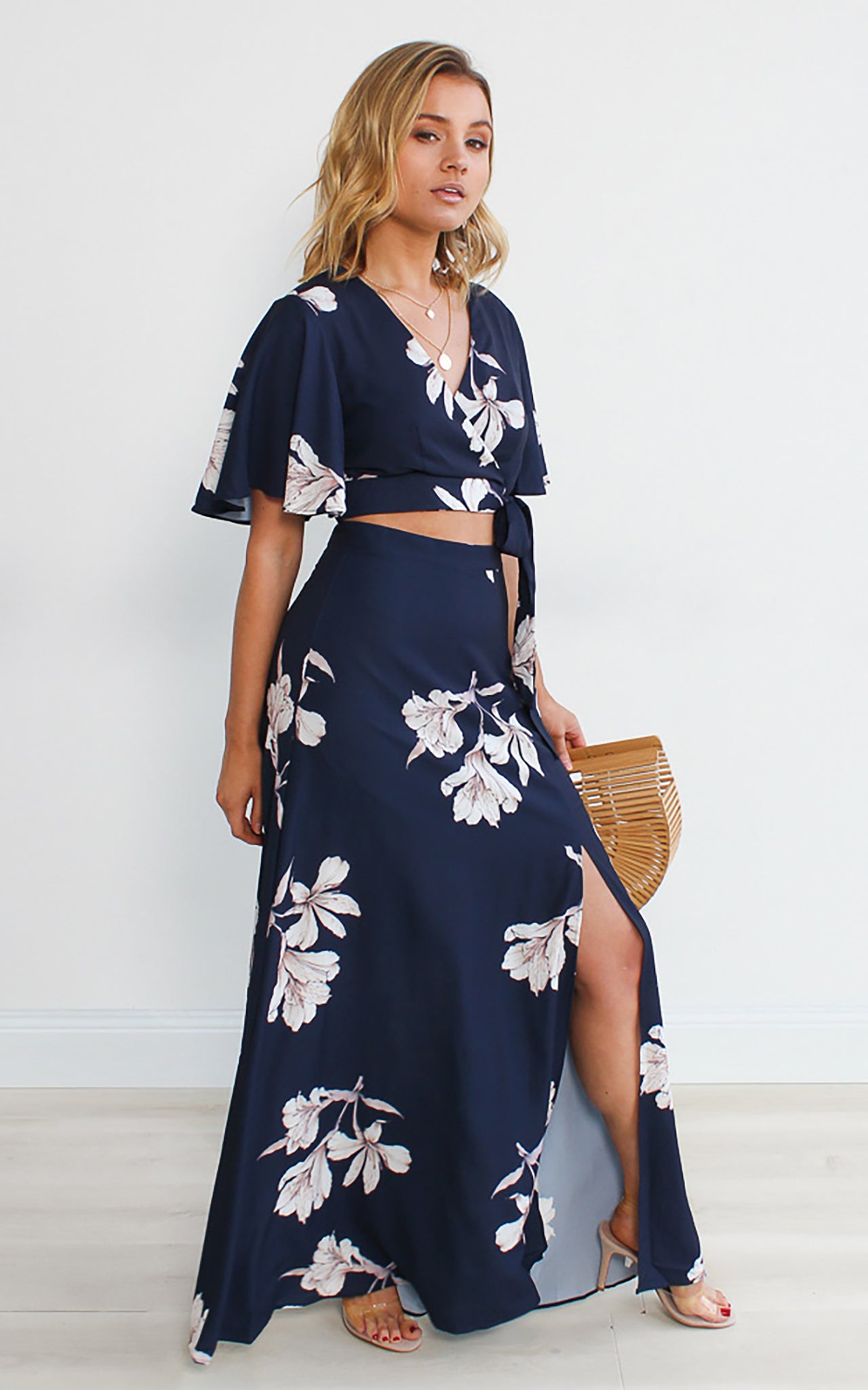 Bloom And Grow Top - Navy Floral