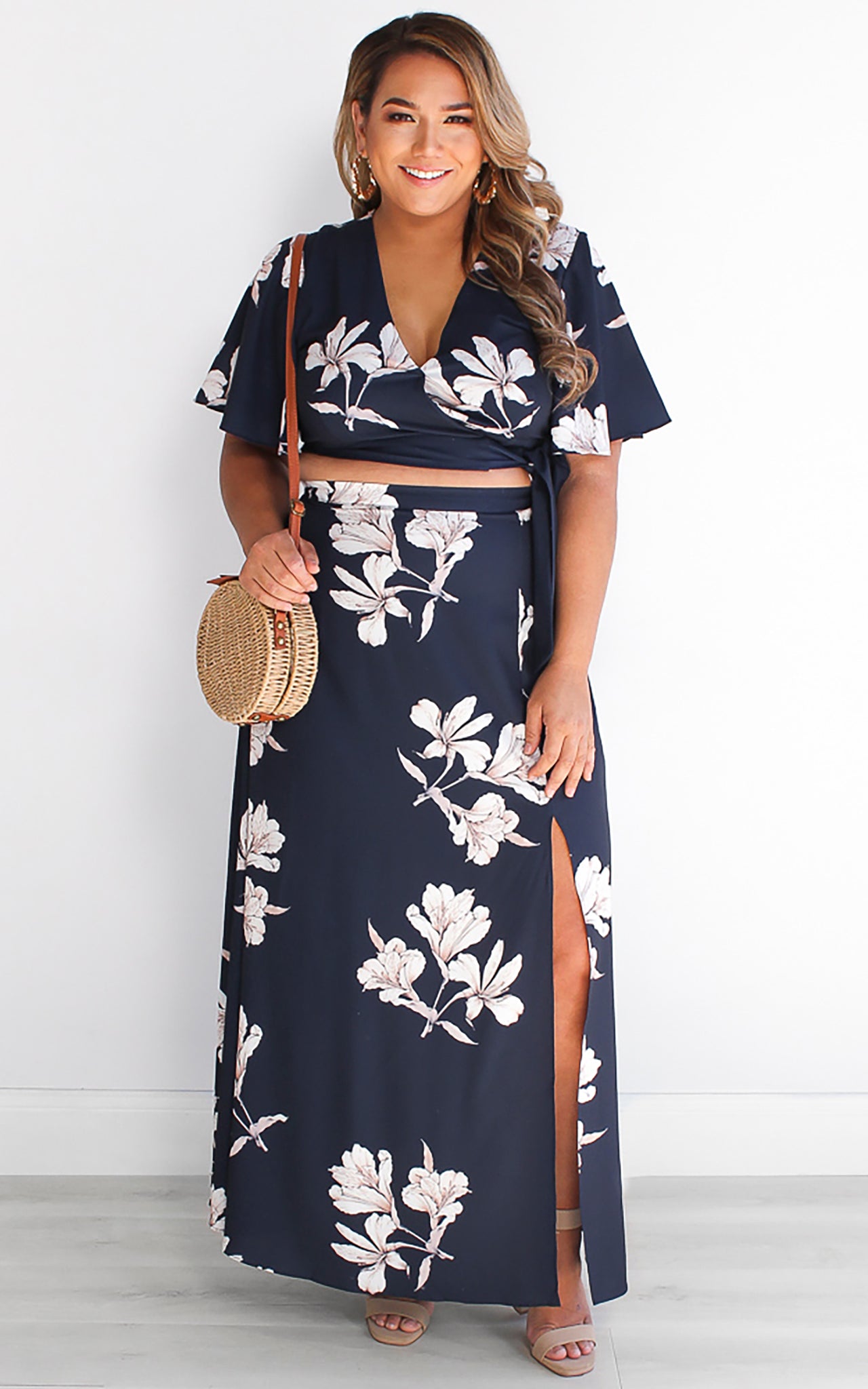 Bloom And Grow Top - Navy Floral