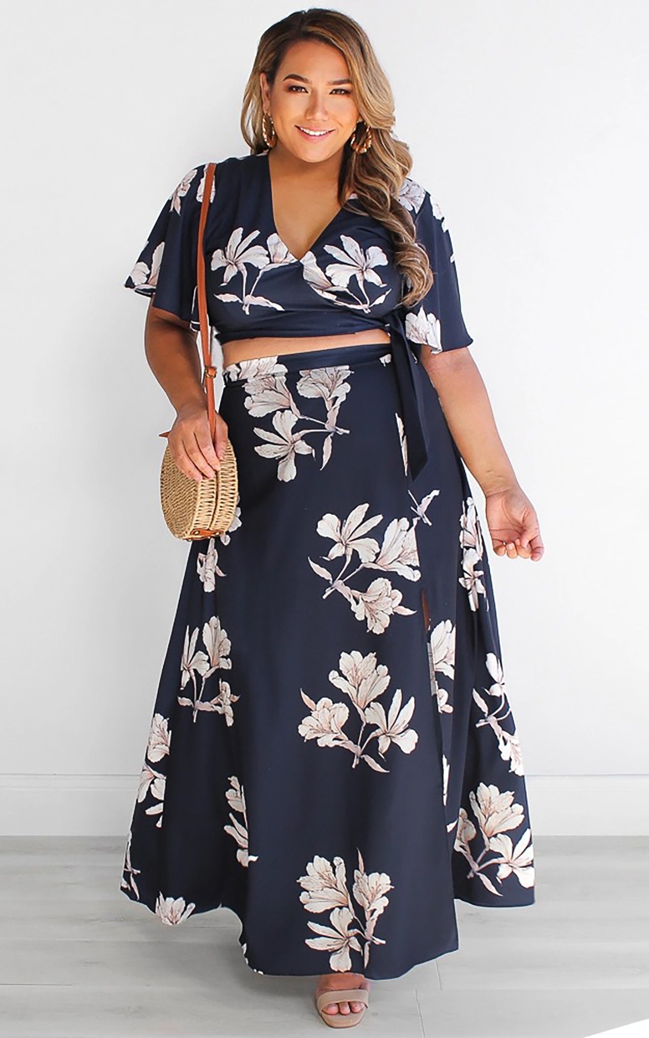 Bloom And Grow Top - Navy Floral