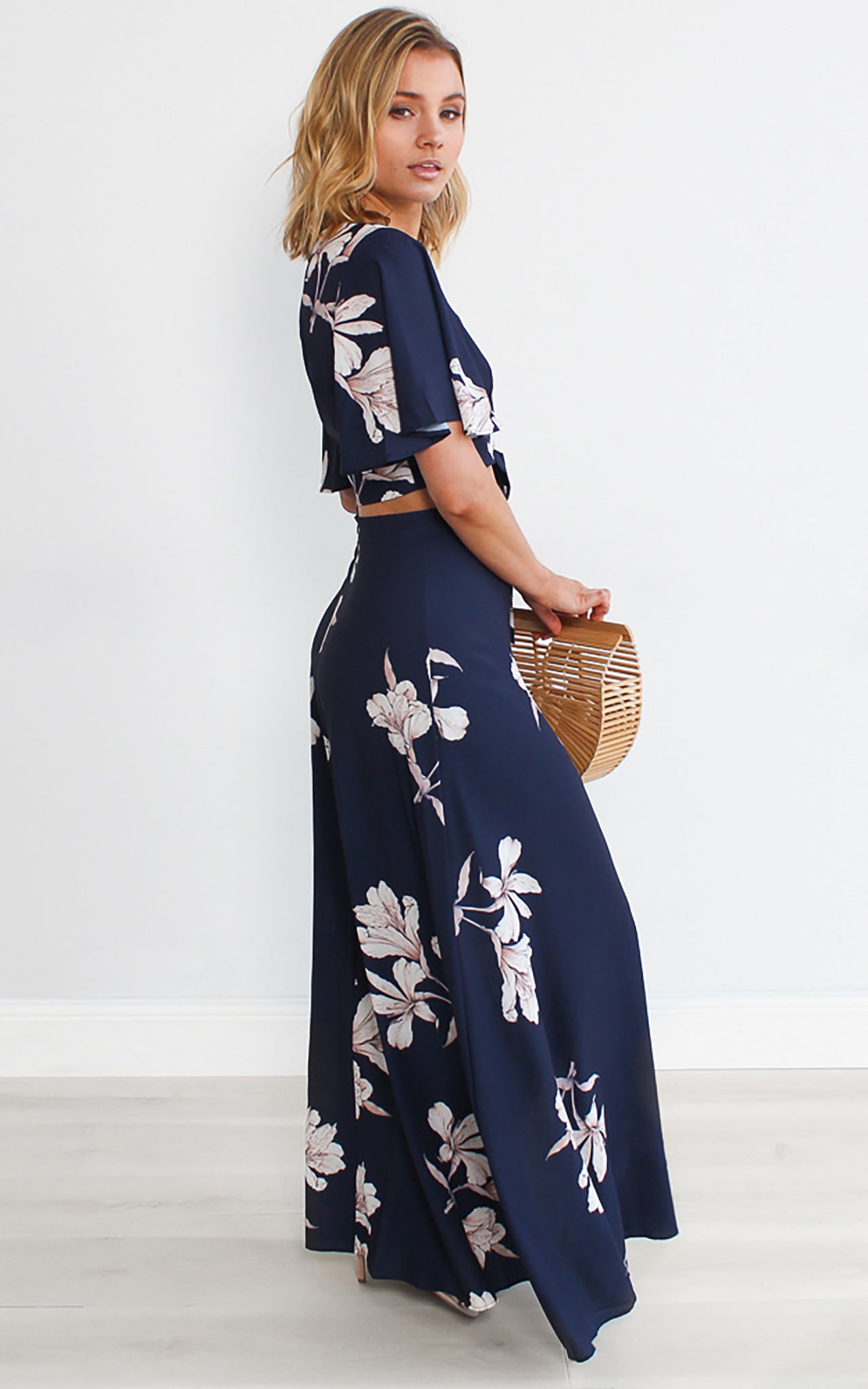 Bloom And Grow Top - Navy Floral