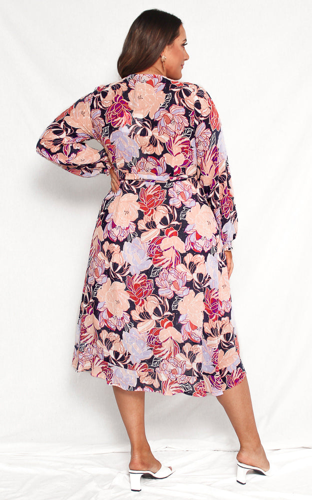 Bloomfield Wrap Dress – Navy Floral