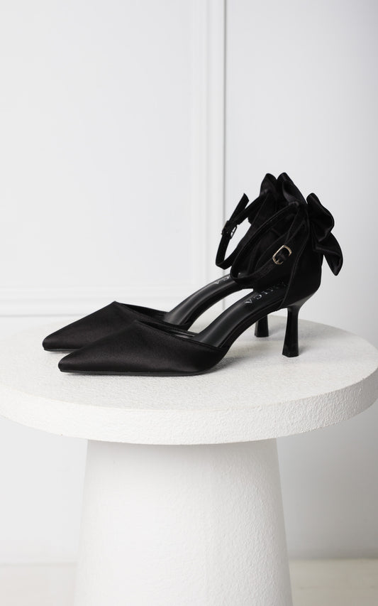 Borelli Heels - Black Bow