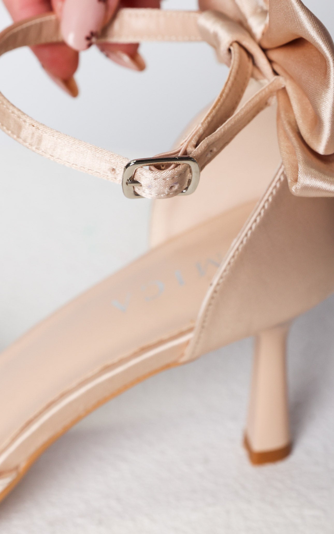 Borelli Heels - Champagne Bow