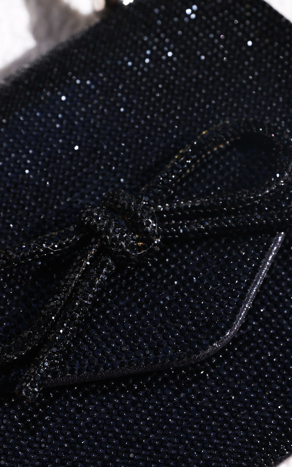 Betty Rhinestone Bag - Black Bow