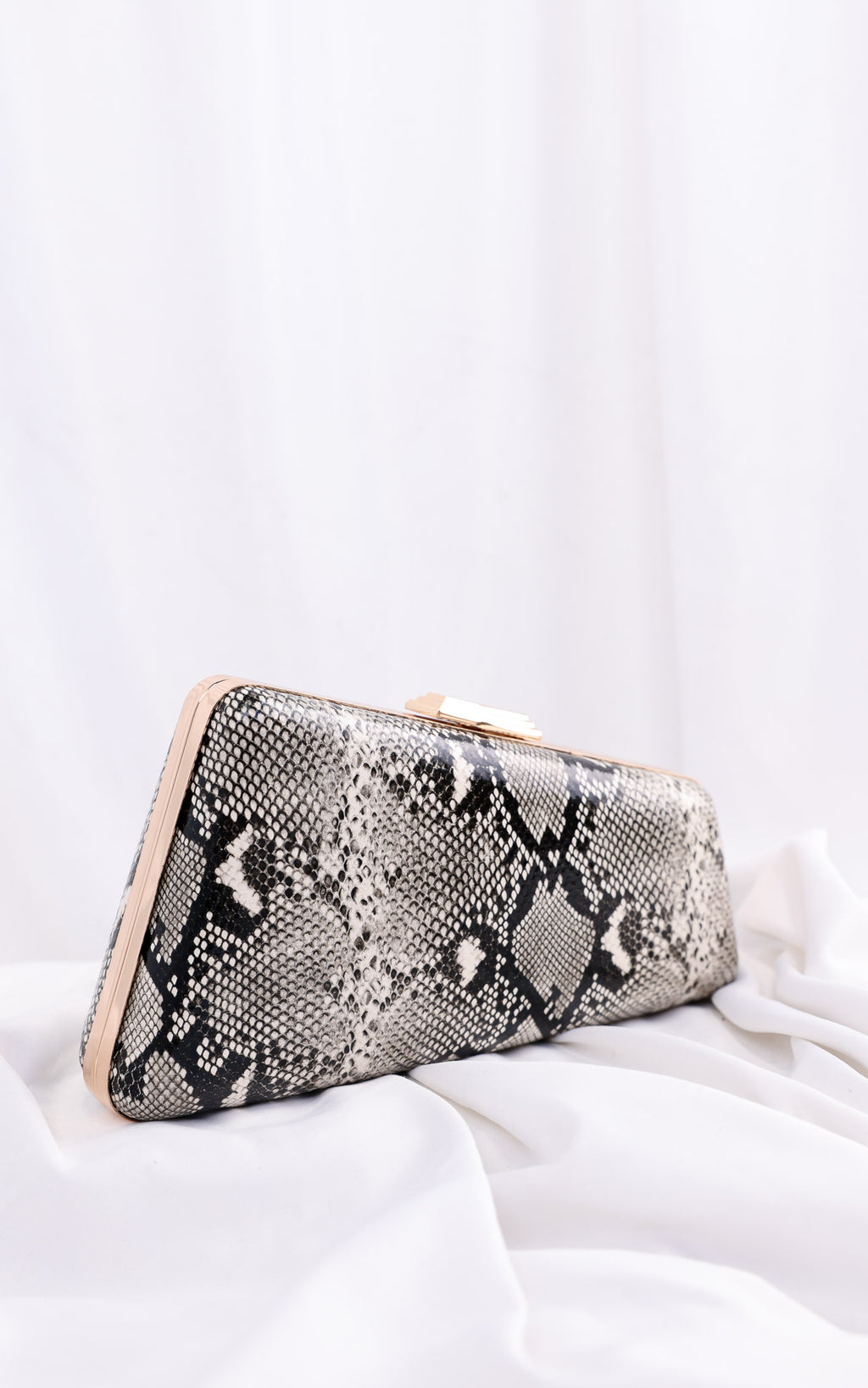 Braxton Clutch Bag - Snake Print