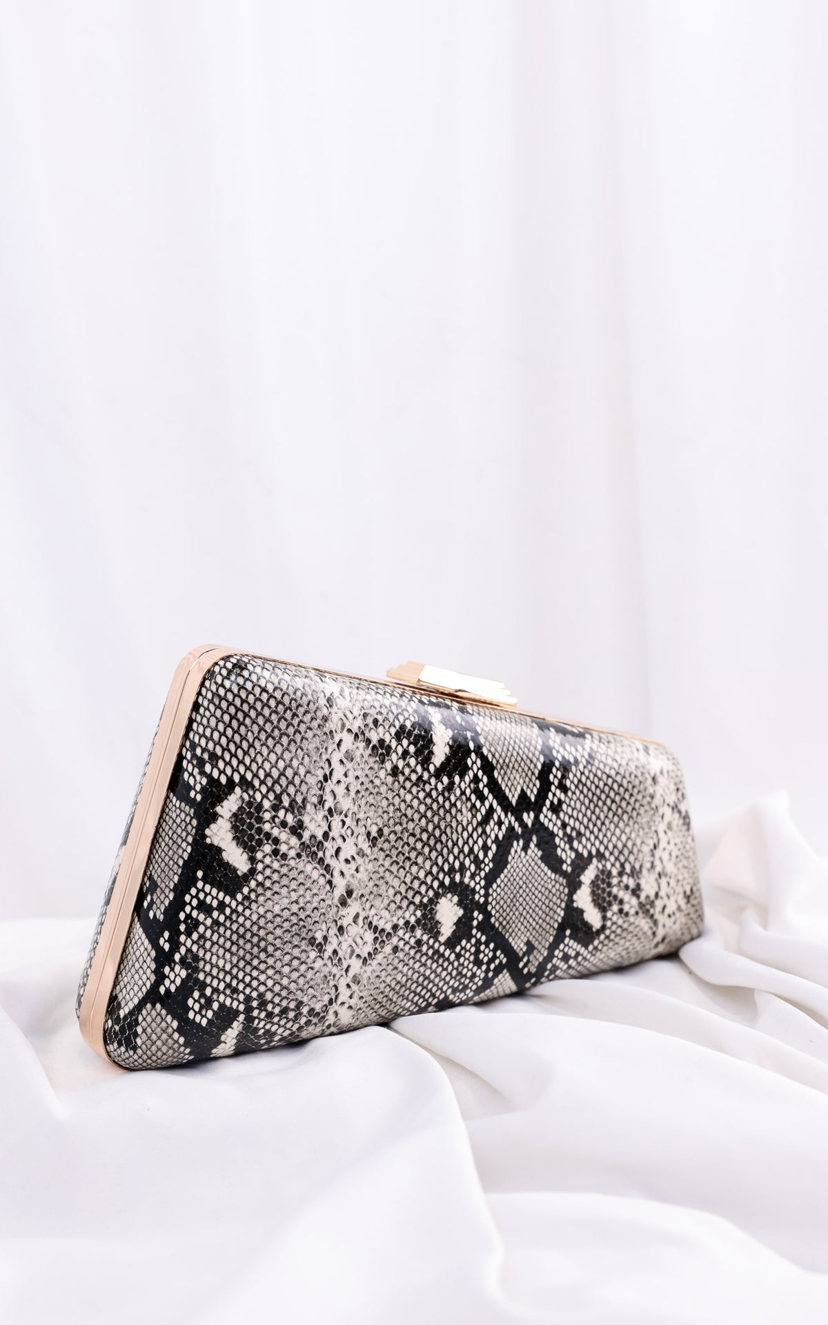 Braxton Clutch Bag - Snake Print