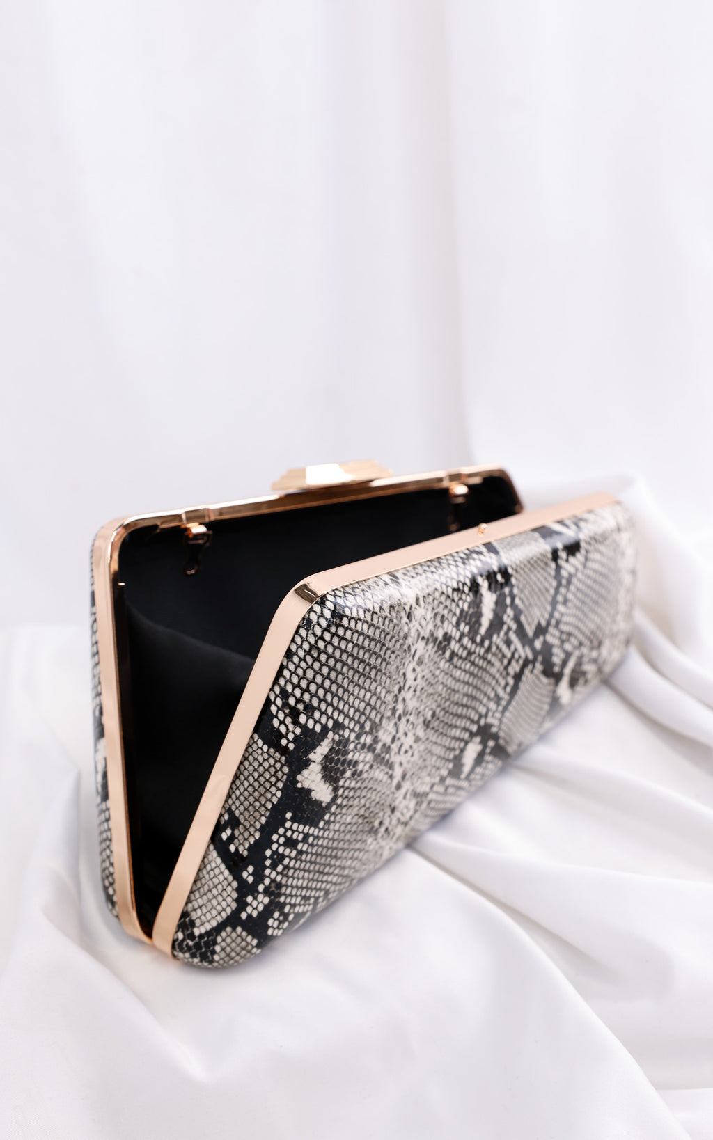 Braxton Clutch Bag - Snake Print