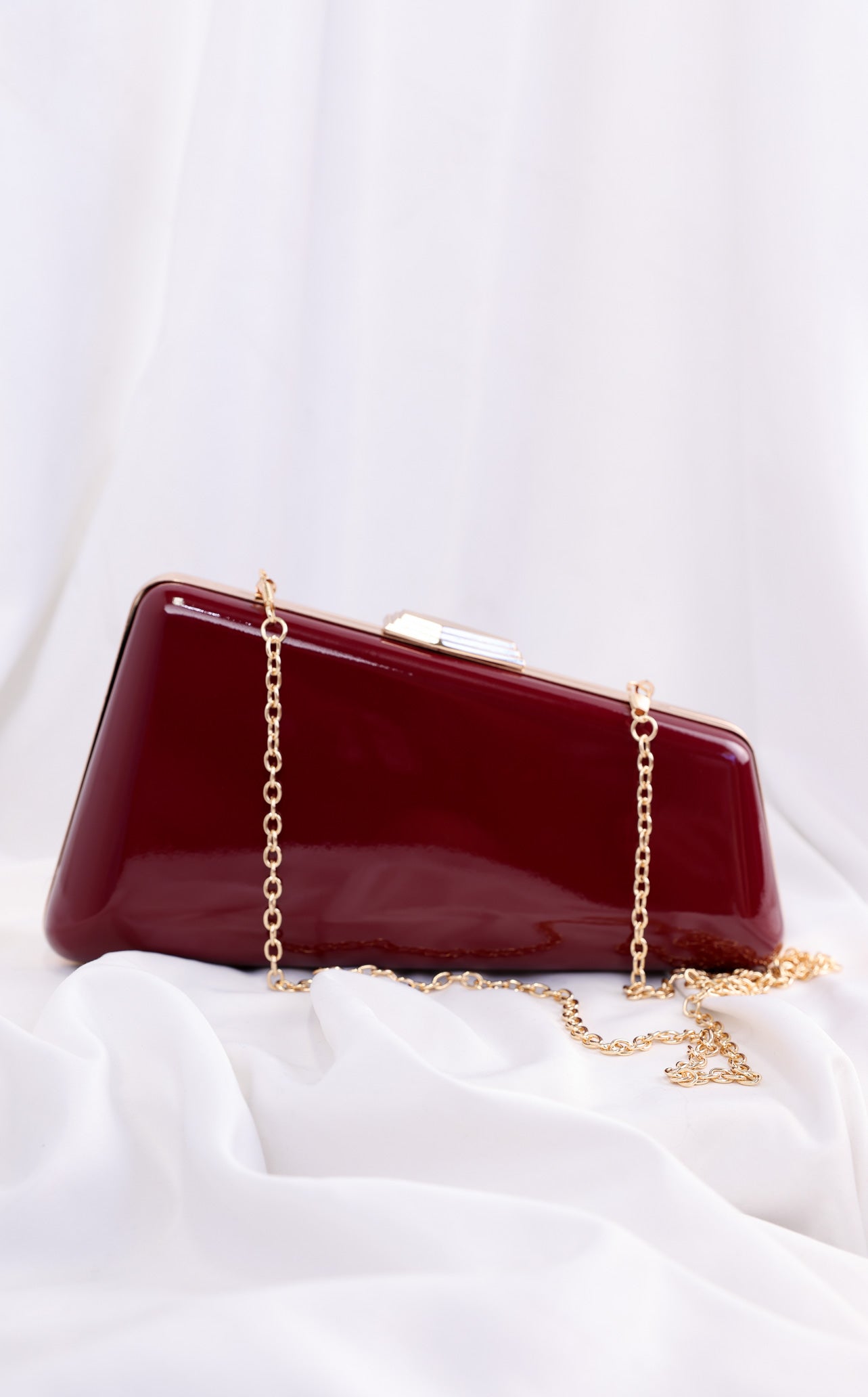 Braxton Clutch Bag - Burgundy Wine