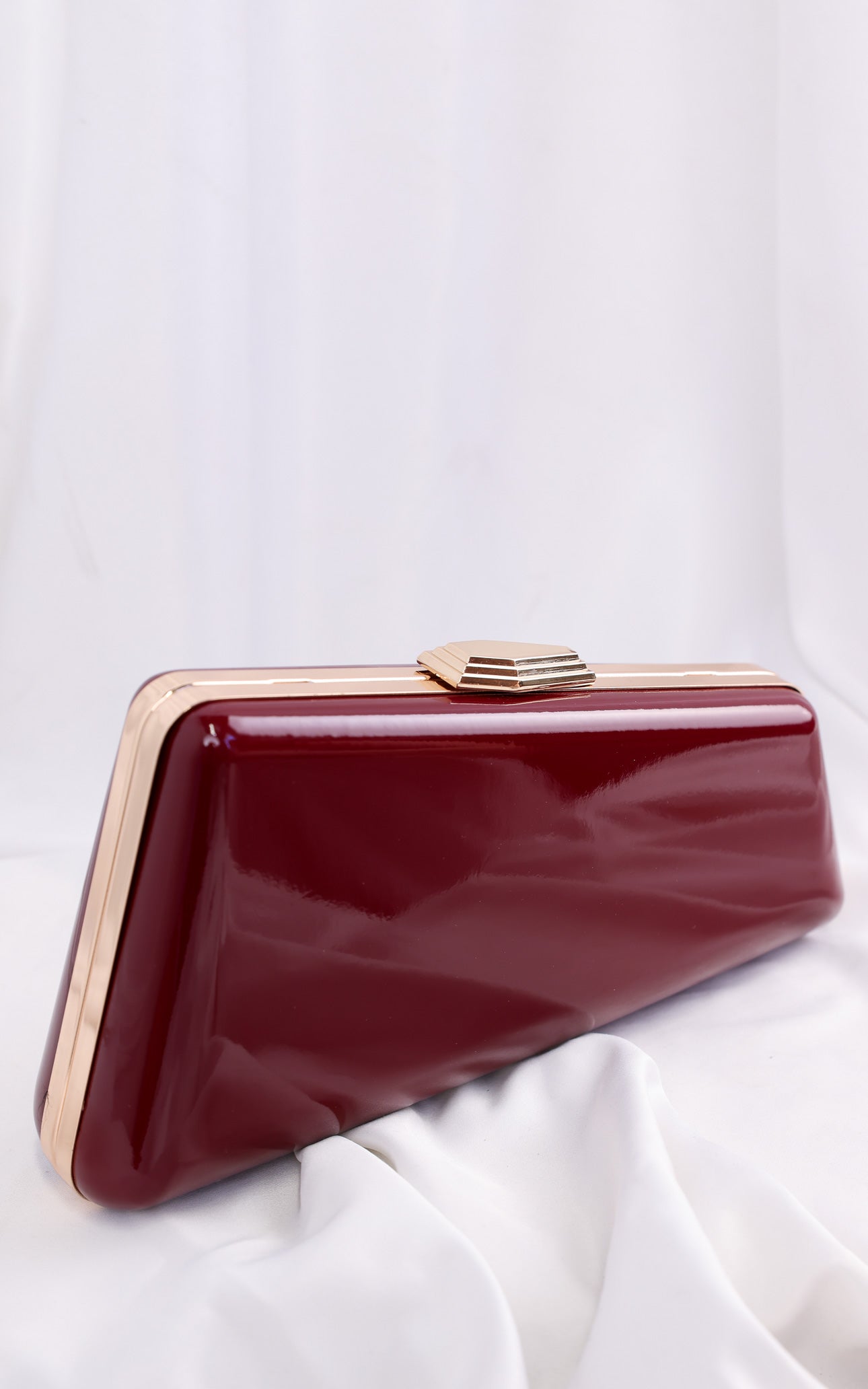 Braxton Clutch Bag - Burgundy Wine