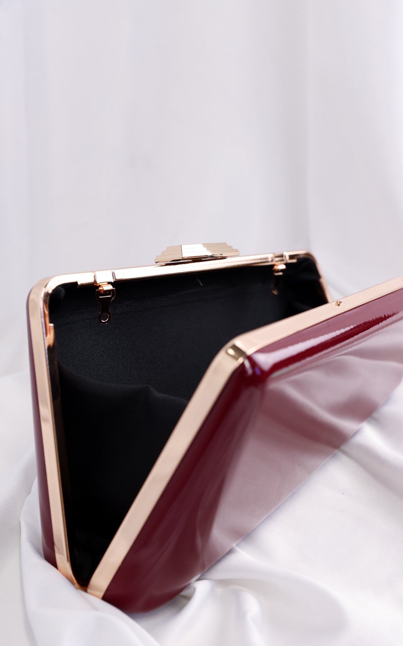 Braxton Clutch Bag - Burgundy Wine