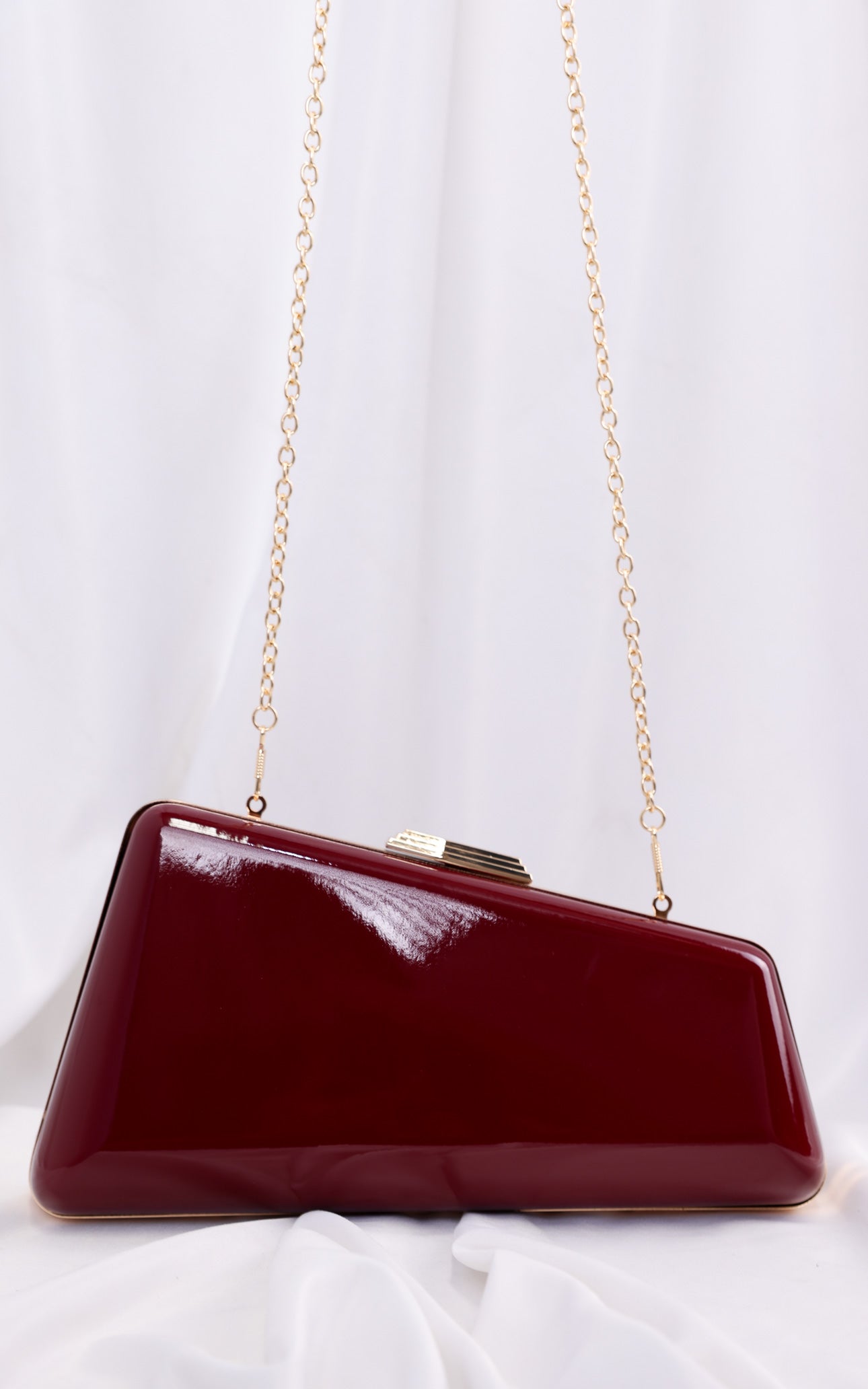 Braxton Clutch Bag - Burgundy Wine