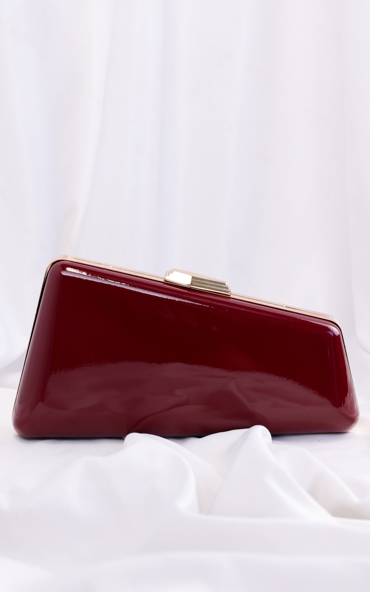 Braxton Clutch Bag - Burgundy Wine