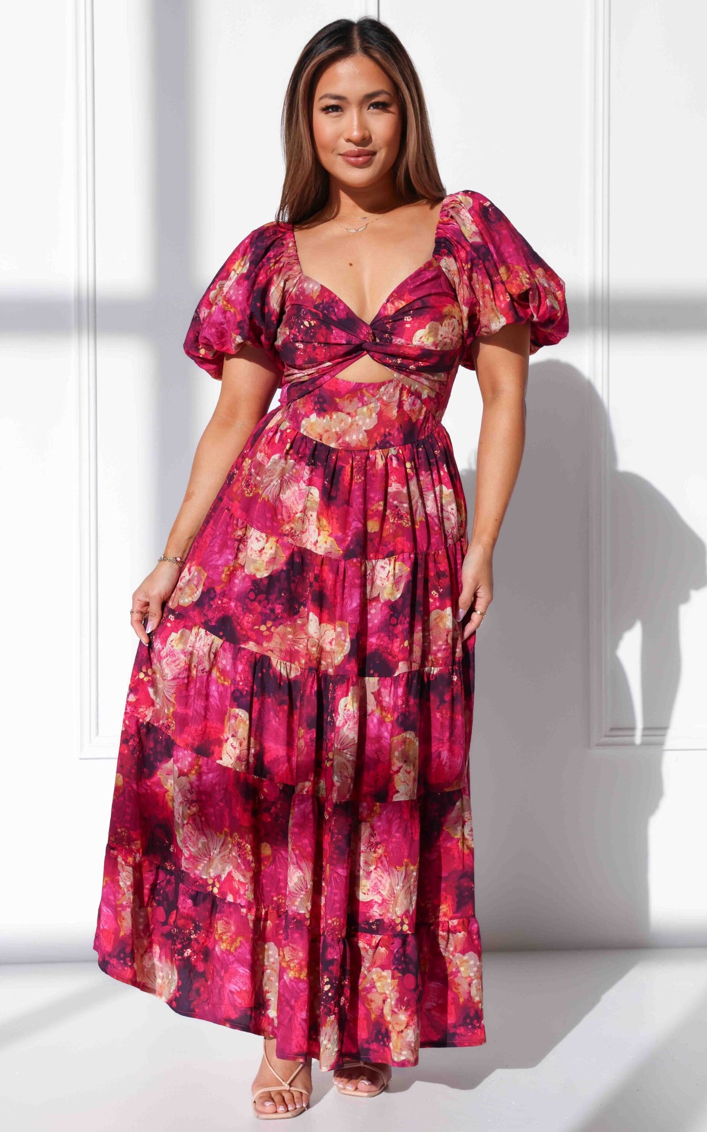 Bretta Maxi Dress - Plum Purple Floral