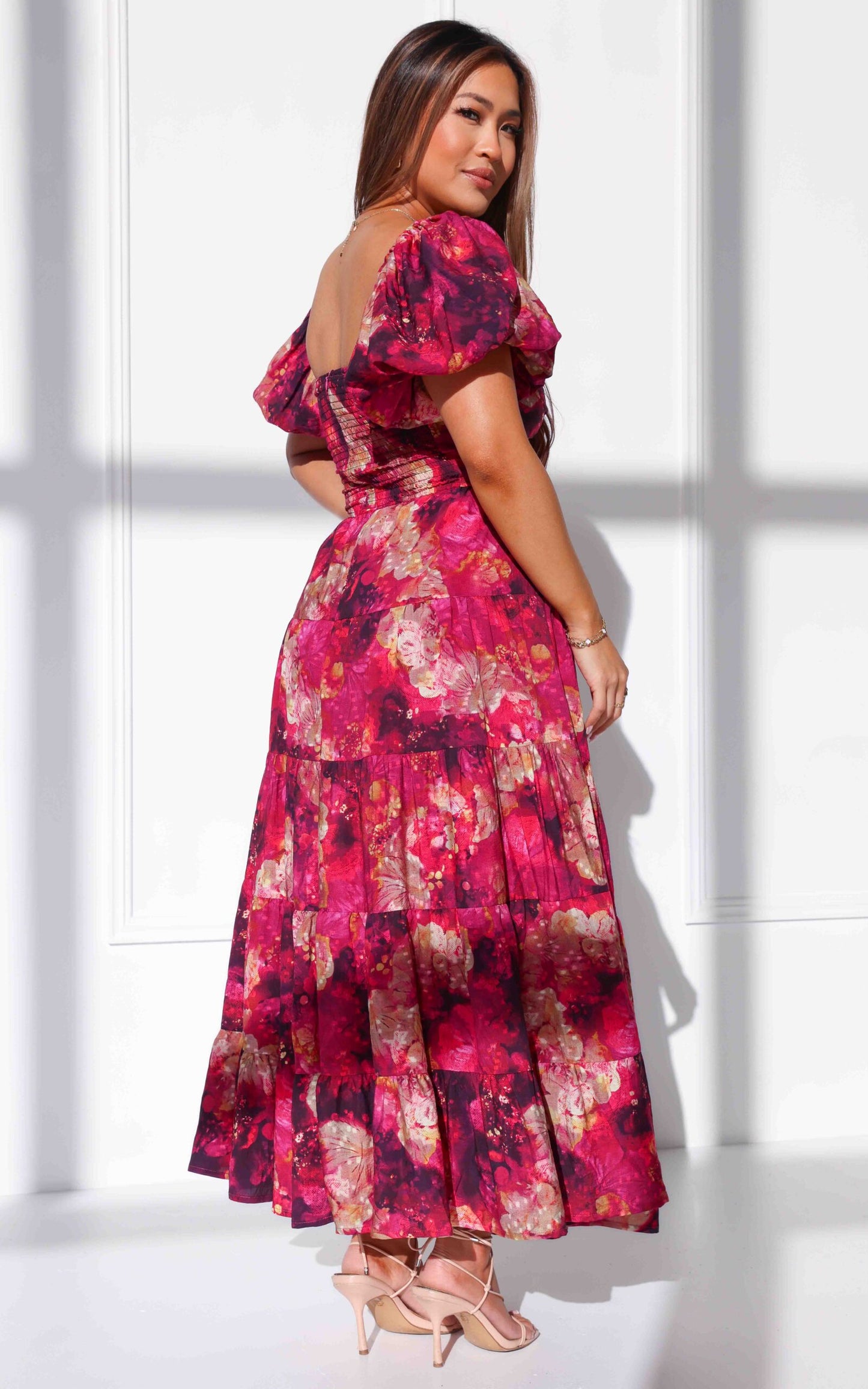 Bretta Maxi Dress - Plum Purple Floral