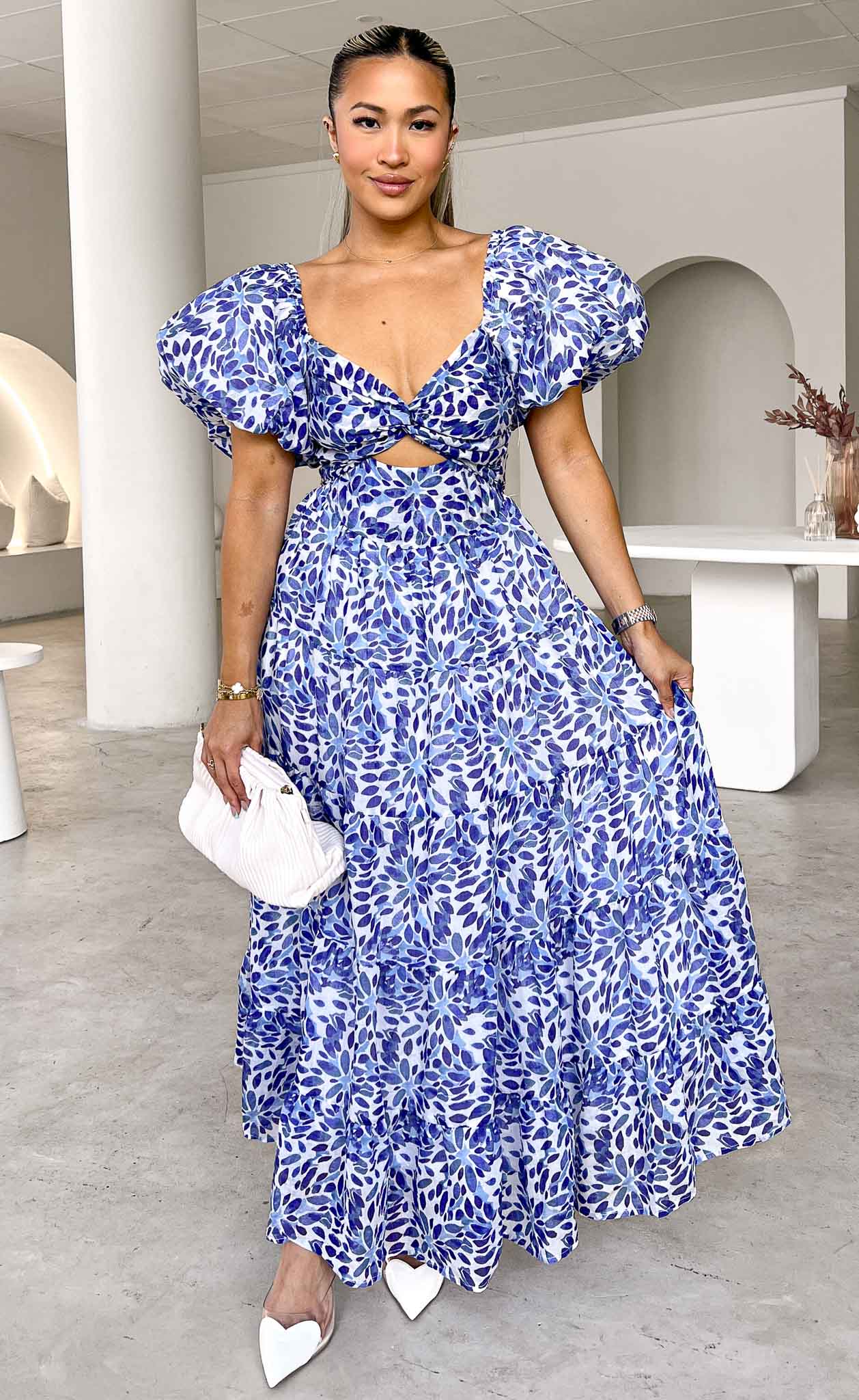 Bretta Maxi Dress - Blue Print