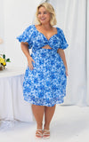 Bretta Mini Dress - Daisy Blue Floral