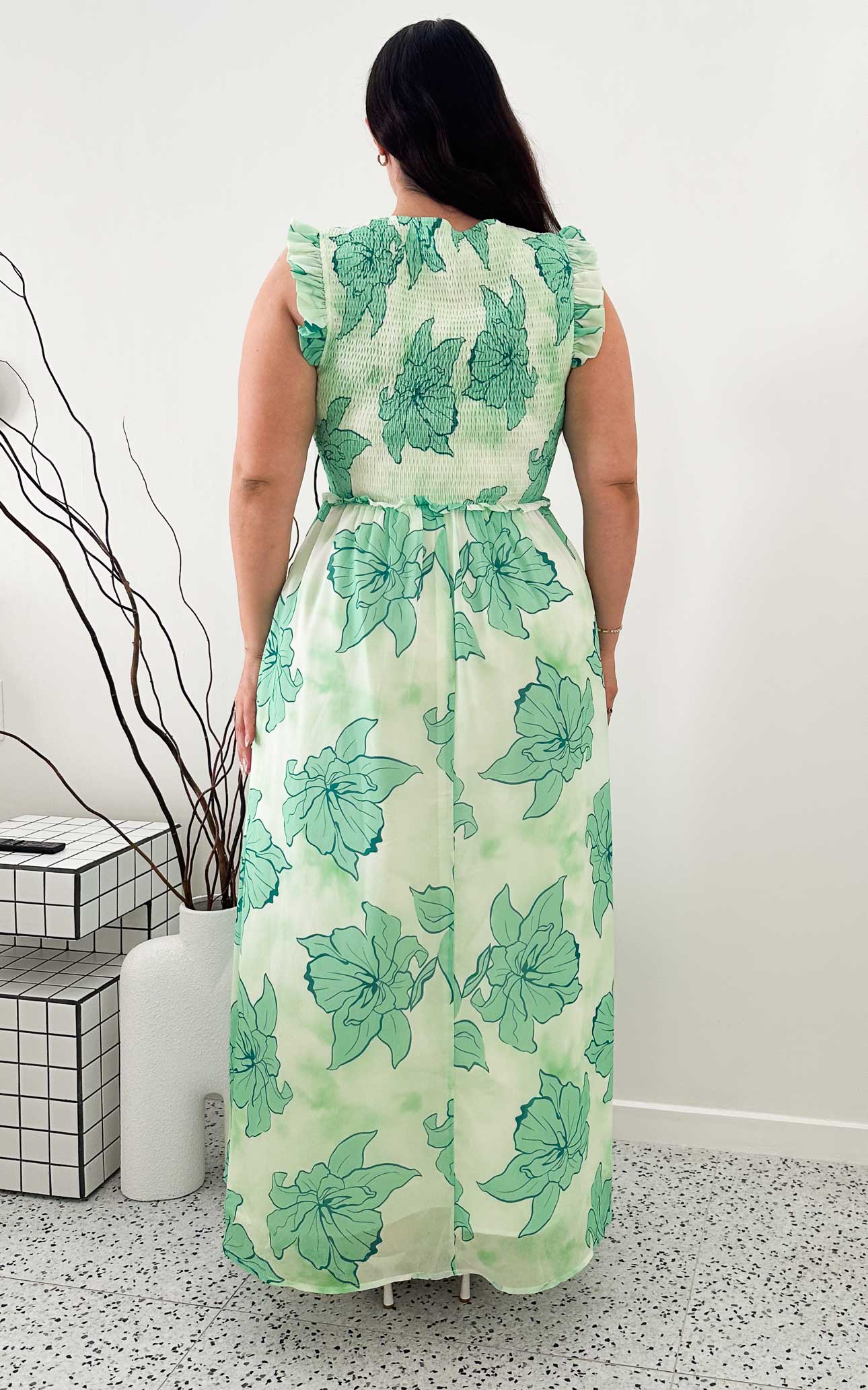 Briar Maxi Dress - Green Floral