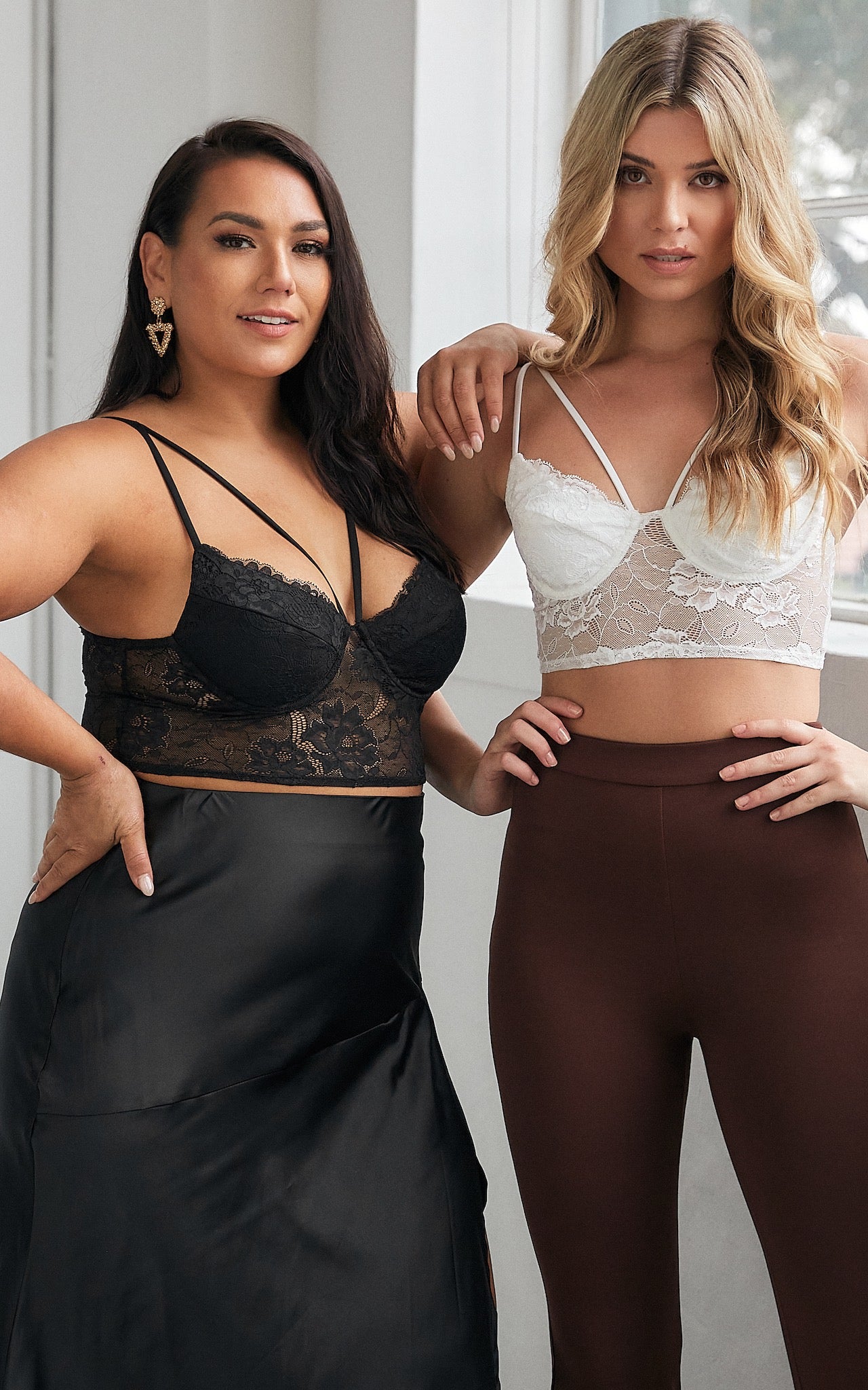 Bridie Lace Bralette Top - Black