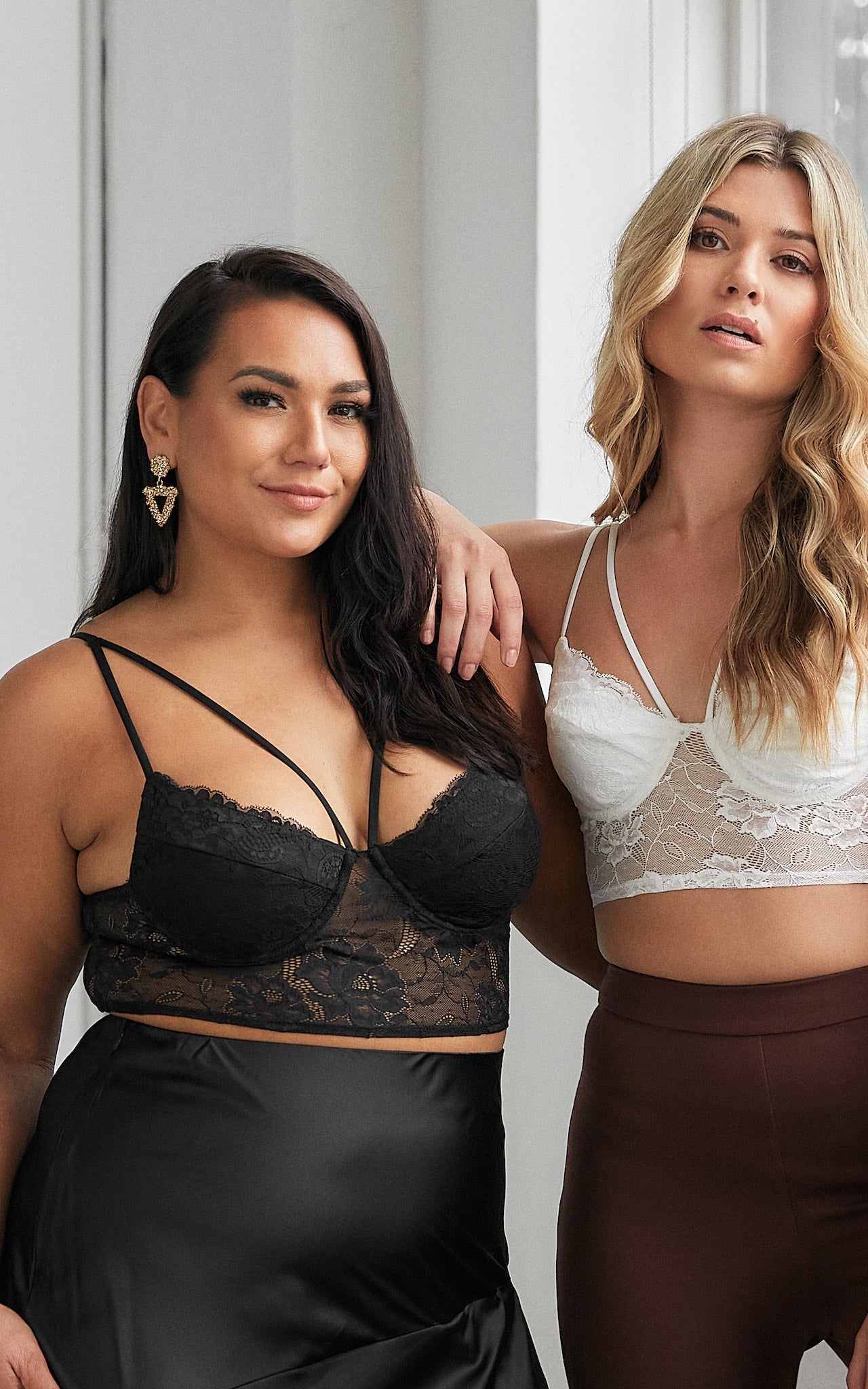 Bridie Lace Bralette Top - Black