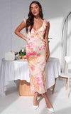 Brighton Maxi Dress - Cream Pink Floral