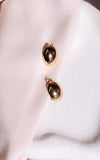 Brinda Stud Earrings - Gold Oval Dome