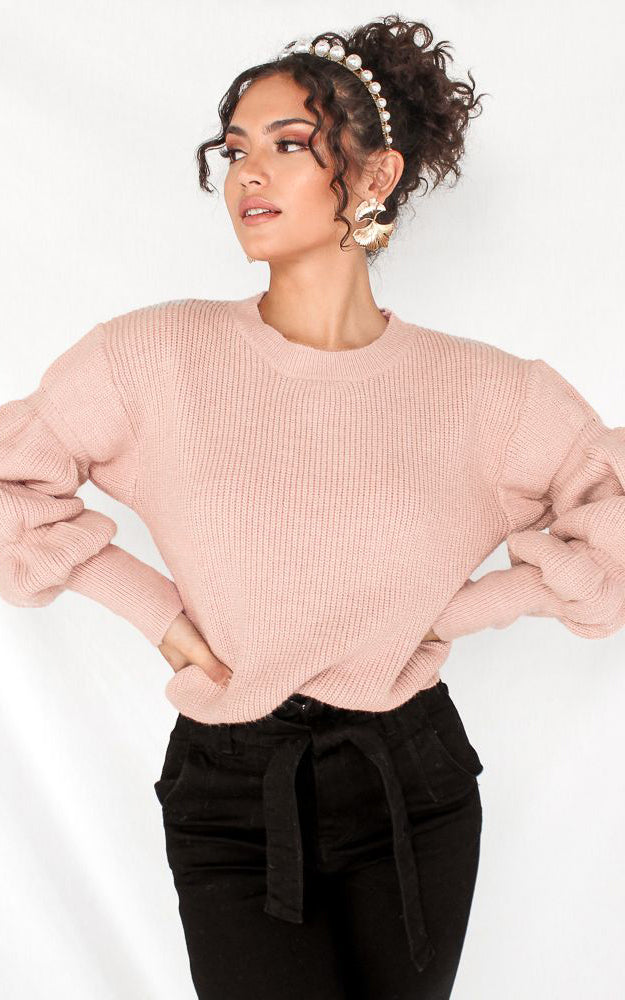 Bubble Gum Knit - Blush