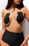 Bunni Adhesive Rabbit Ear Lift Bra Cups - Black