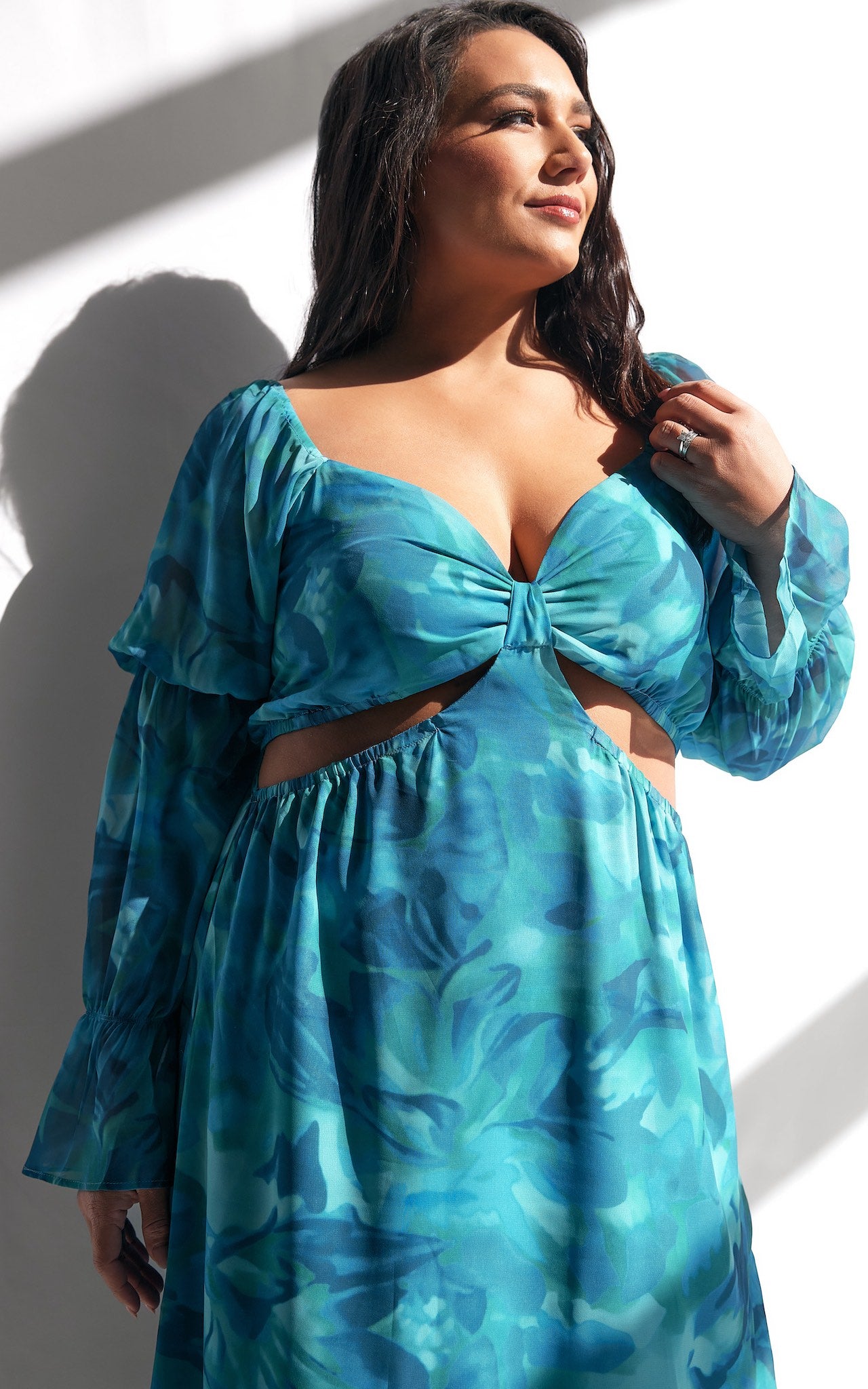 Burnett Maxi Dress - Blue Green Print