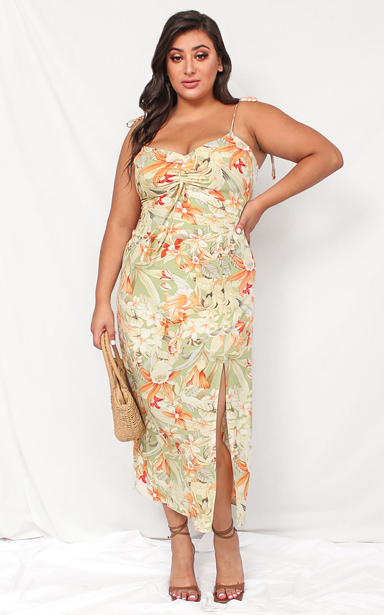 Byron Dress - Sage Tropical Floral