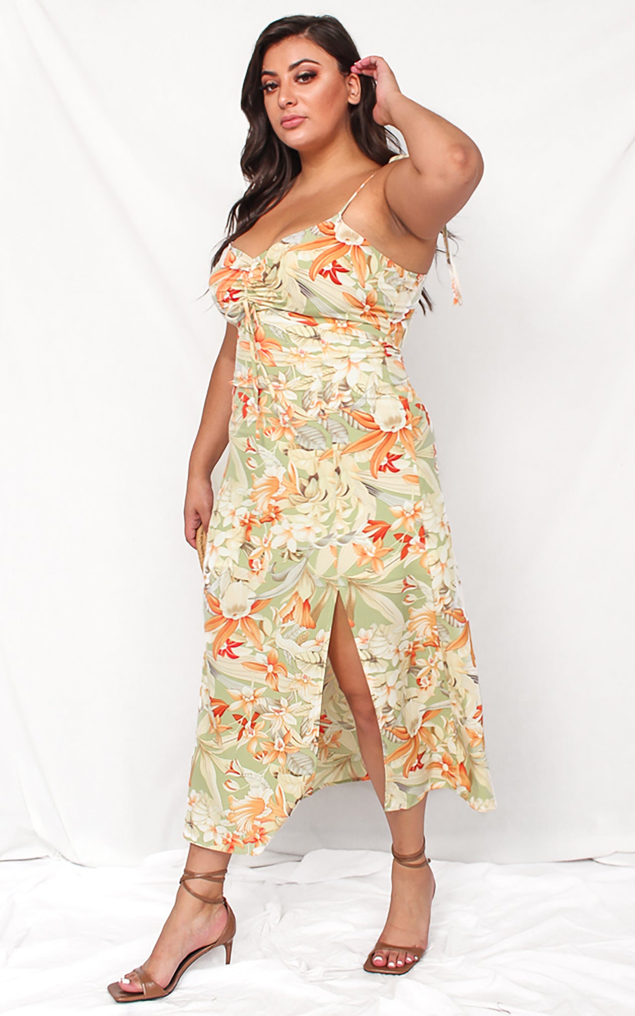 Byron Dress - Sage Tropical Floral