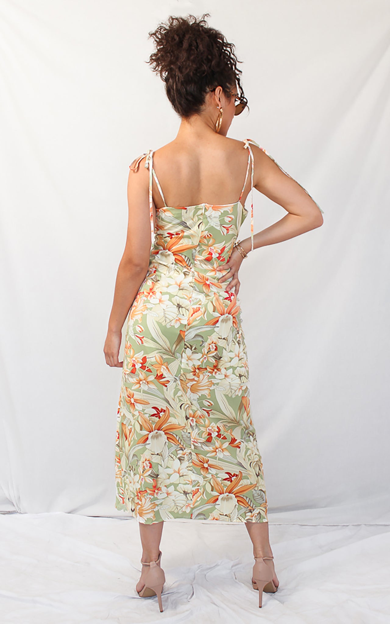 Byron Dress - Sage Tropical Floral