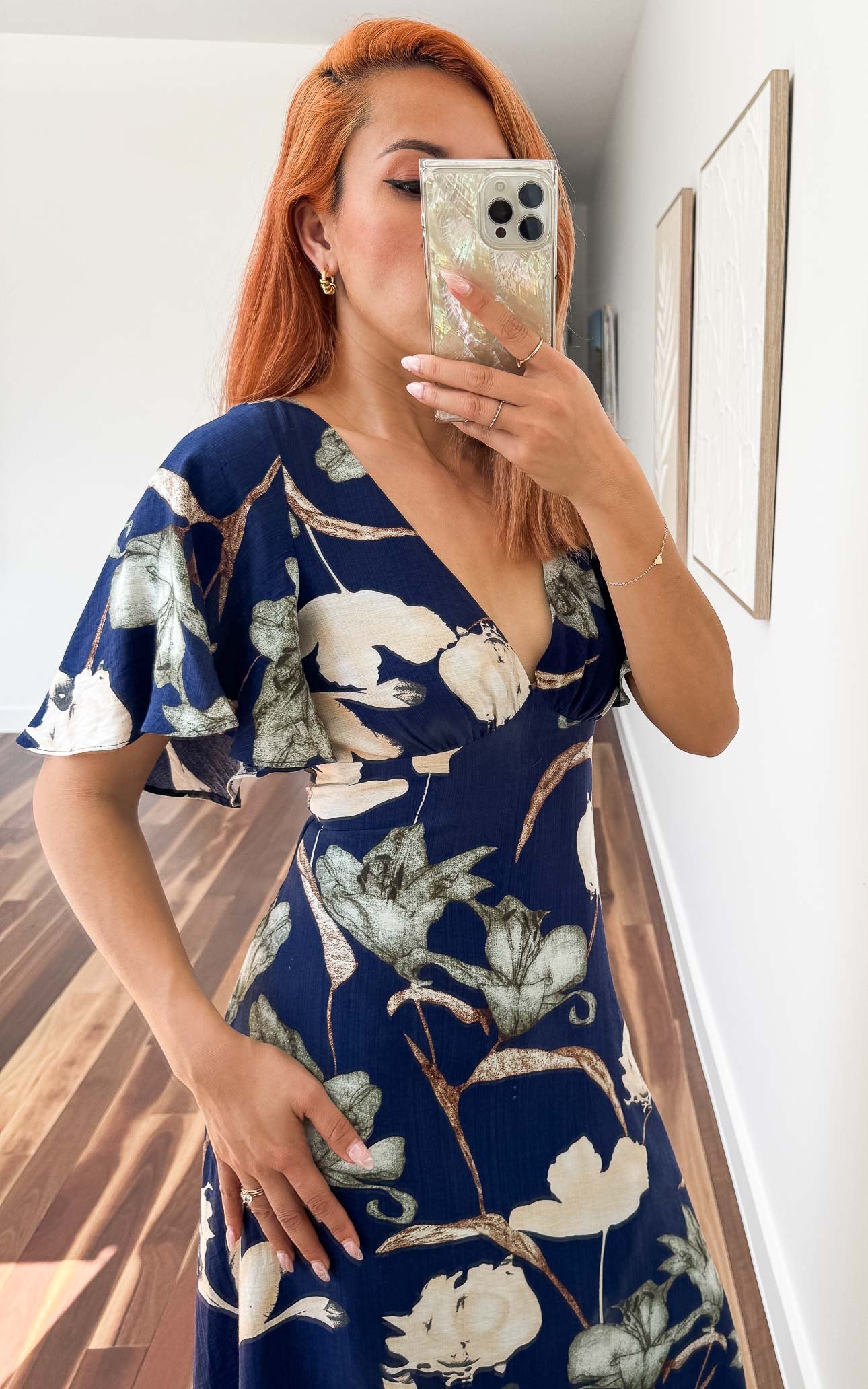 Bianco Maxi Dress - Navy Floral