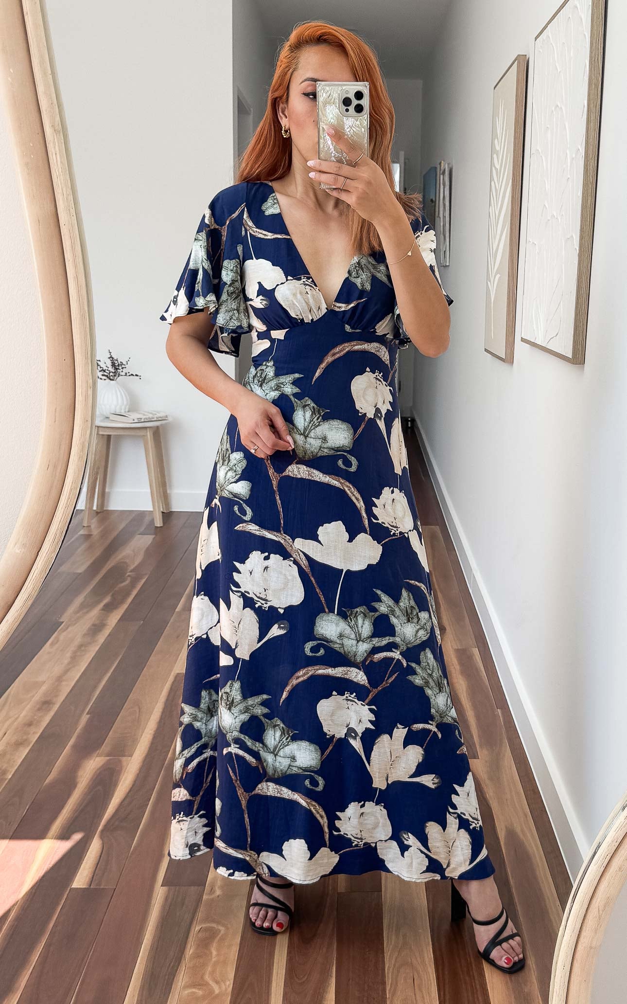 Bianco Maxi Dress - Navy Floral
