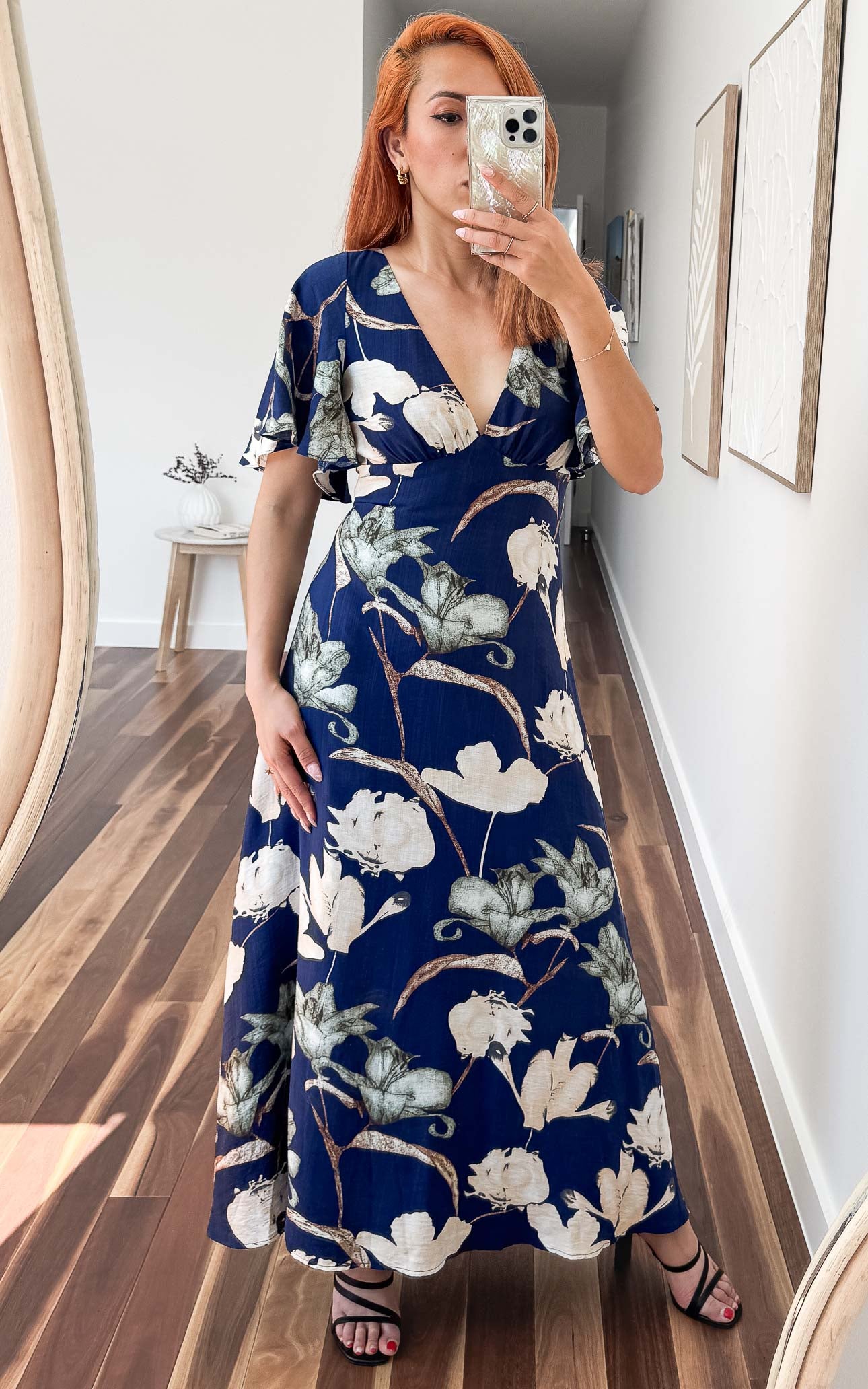 Bianco Maxi Dress - Navy Floral