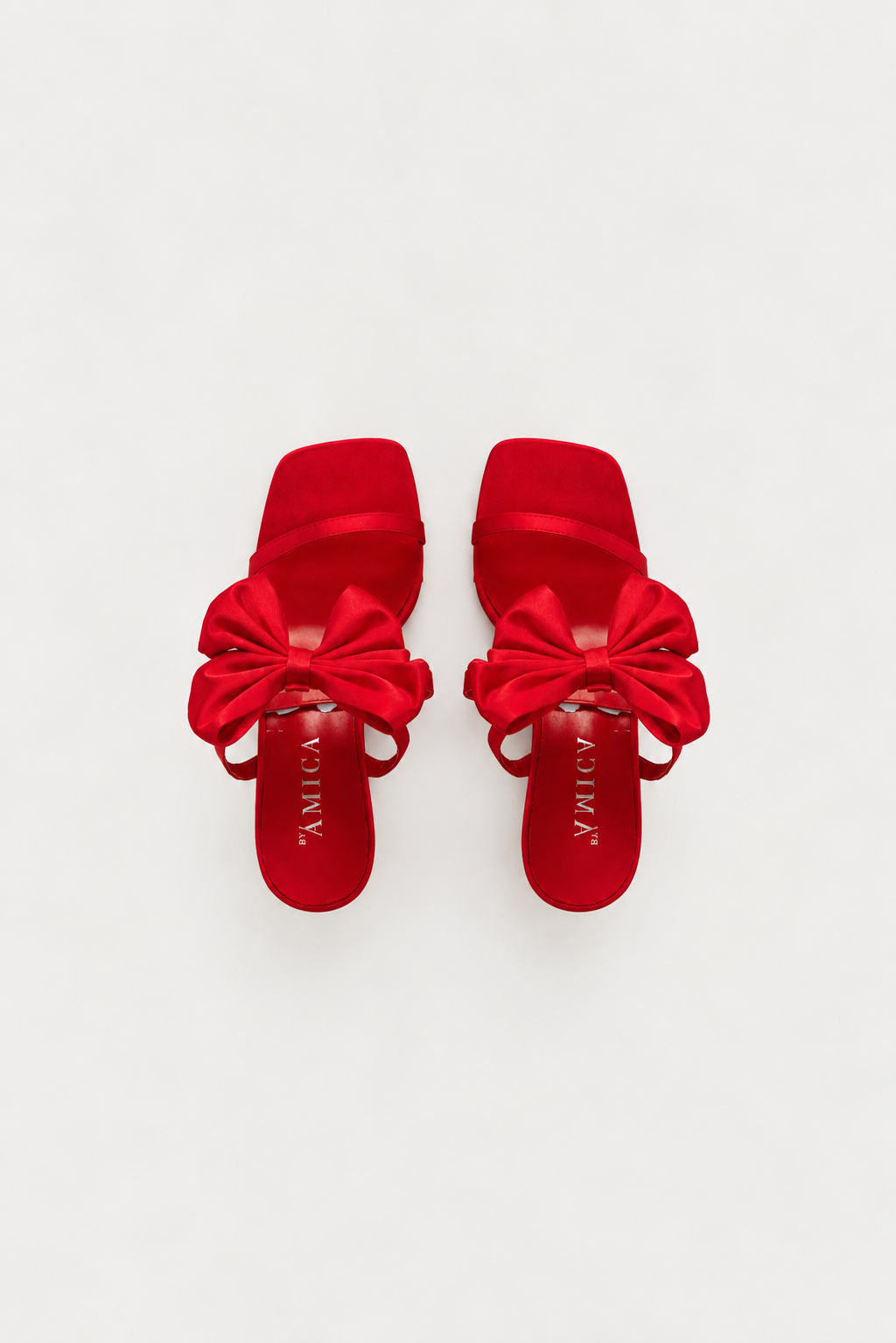 Boey Heels - Cherry Red Bow