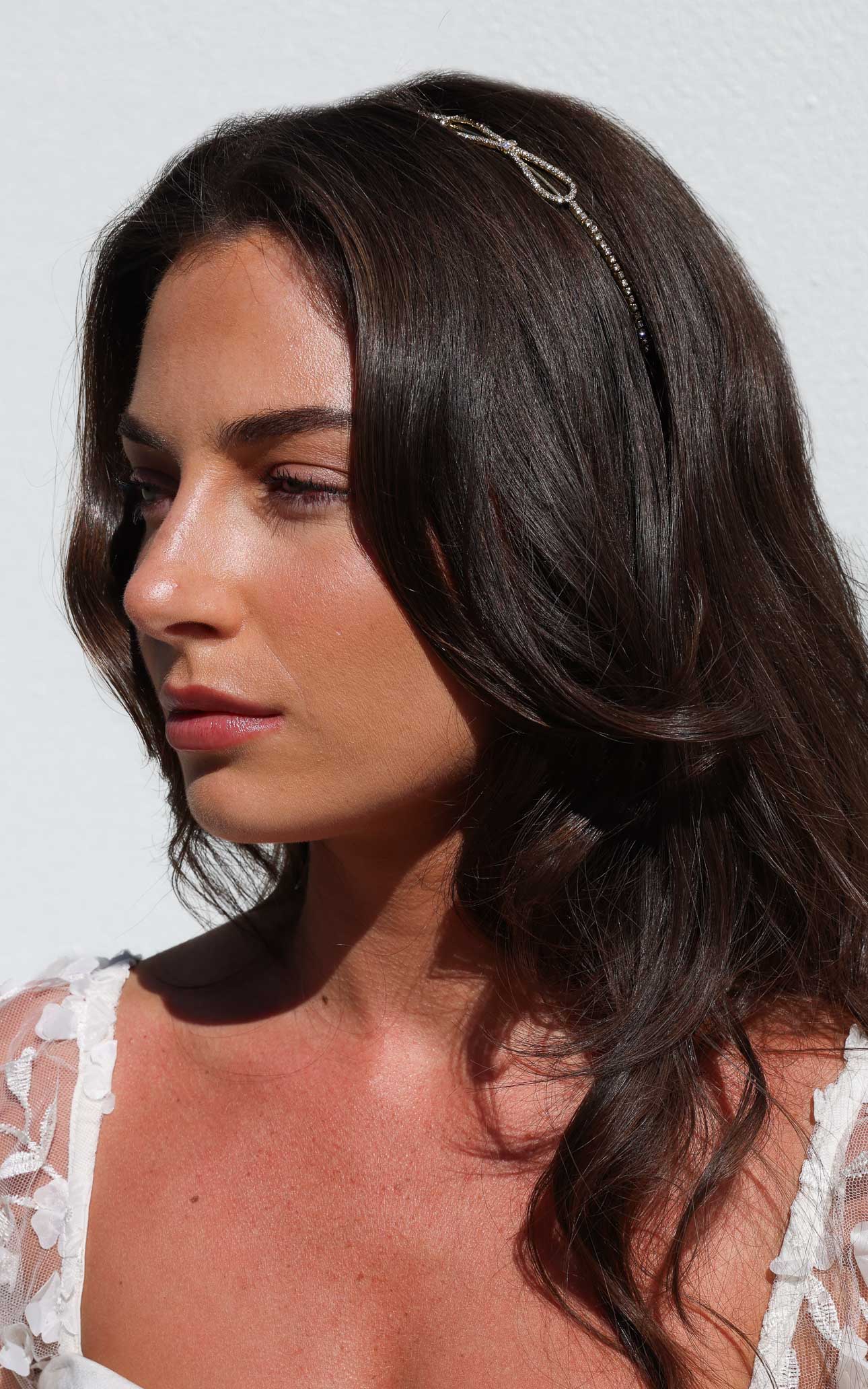 Bopeep Headband - Gold Bow Diamante