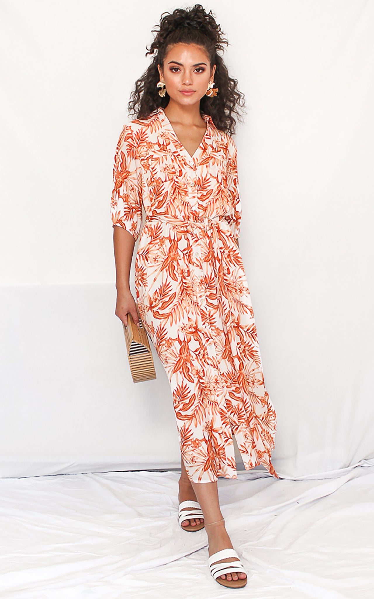 Cabo Dress - Rust Tropical