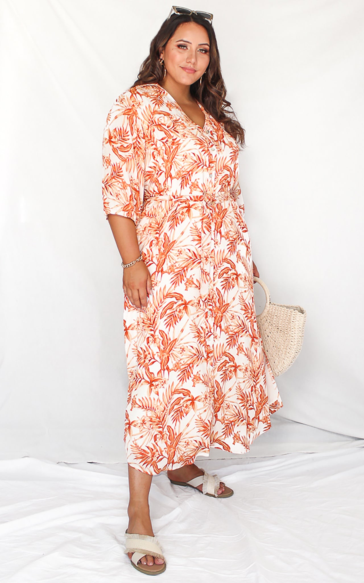 Cabo Dress - Rust Tropical