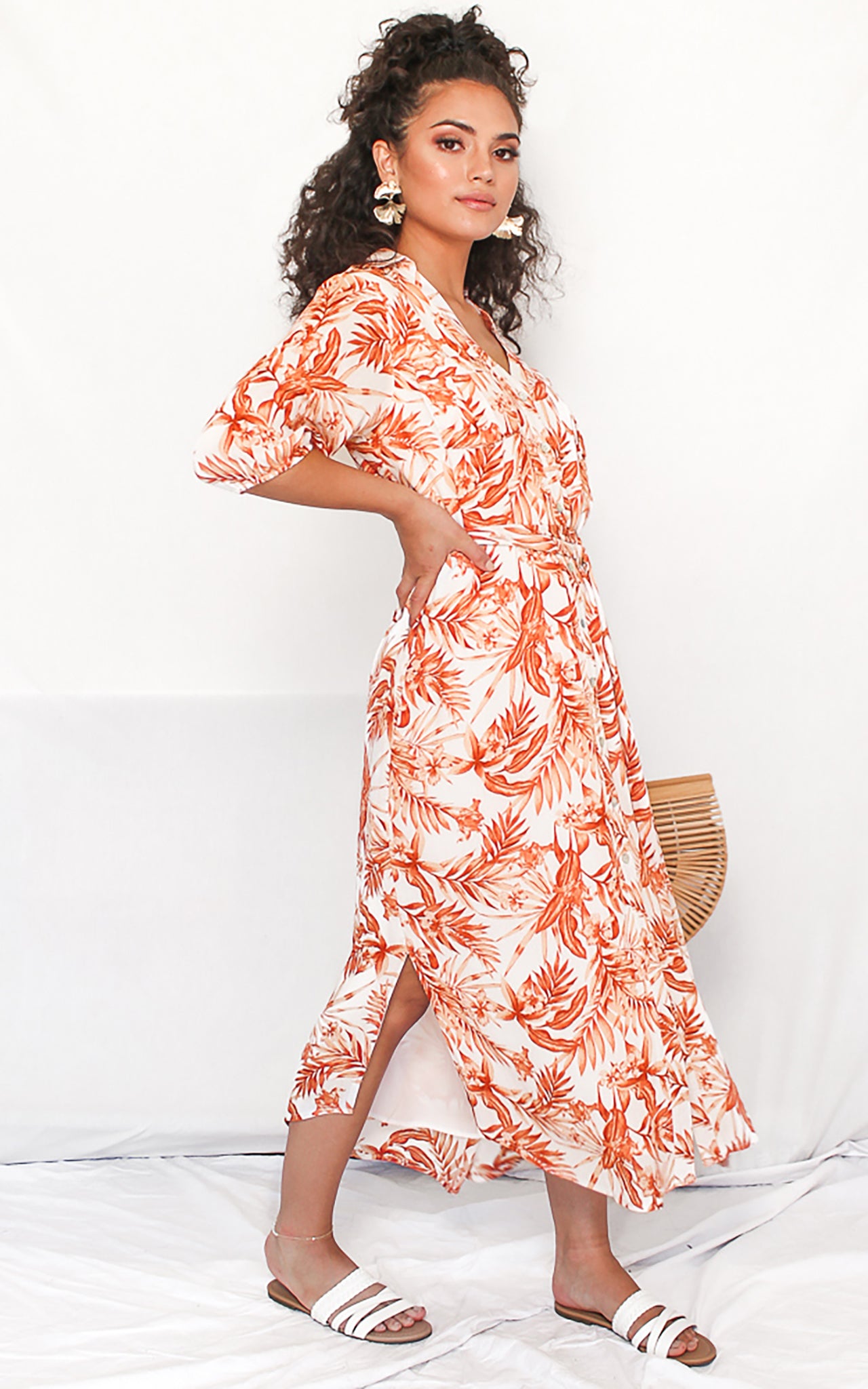 Cabo Dress - Rust Tropical