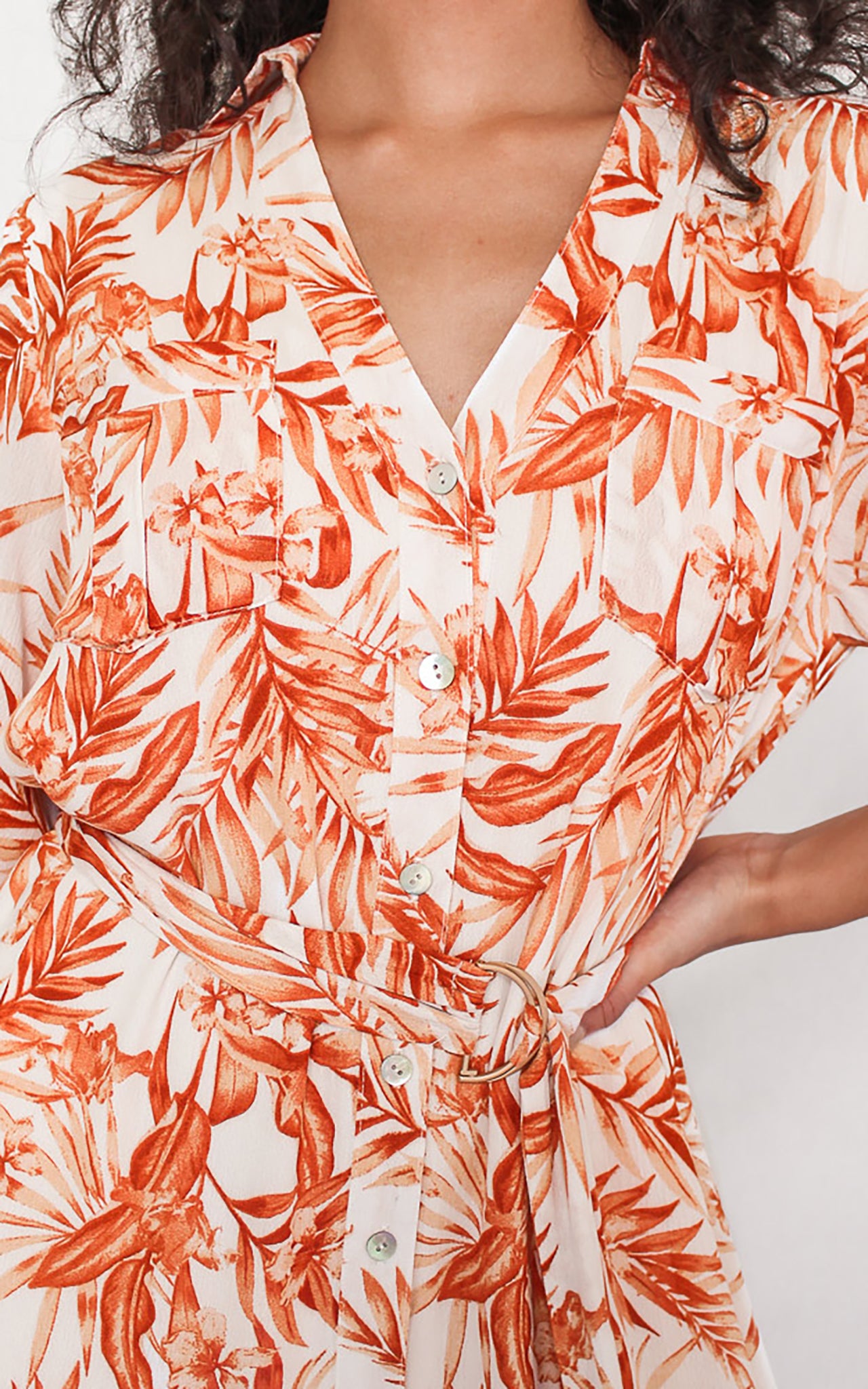 Cabo Dress - Rust Tropical