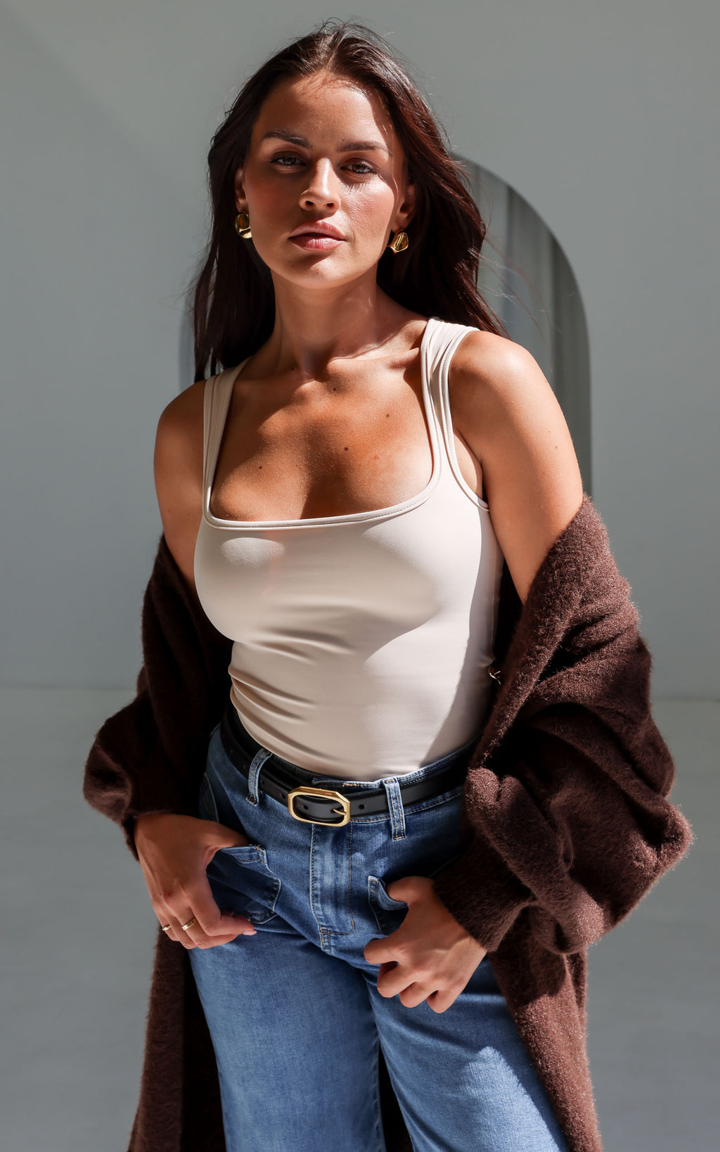 Cadence Knit Cardigan - Chocolate Brown