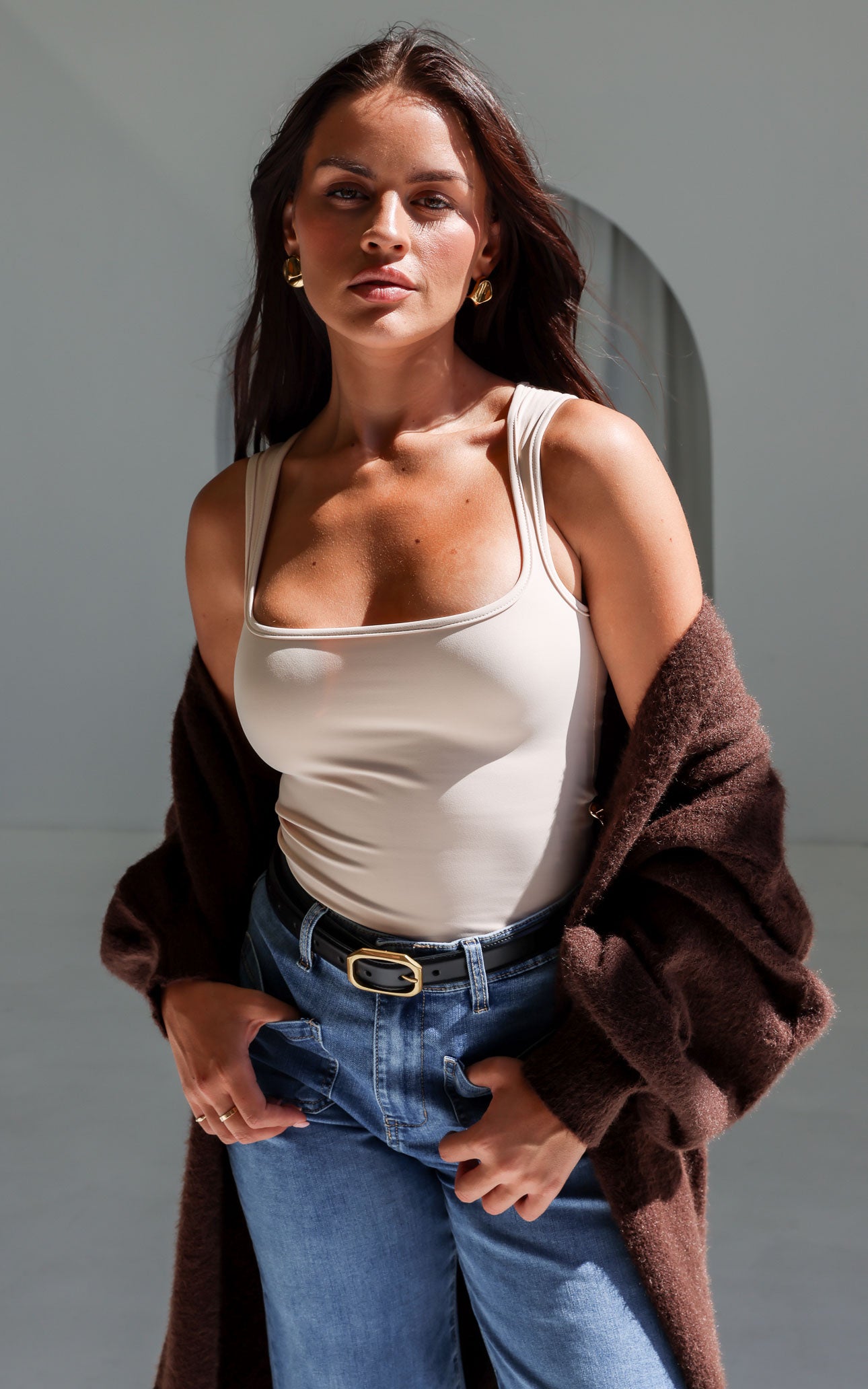 Cadence Knit Cardigan - Chocolate Brown