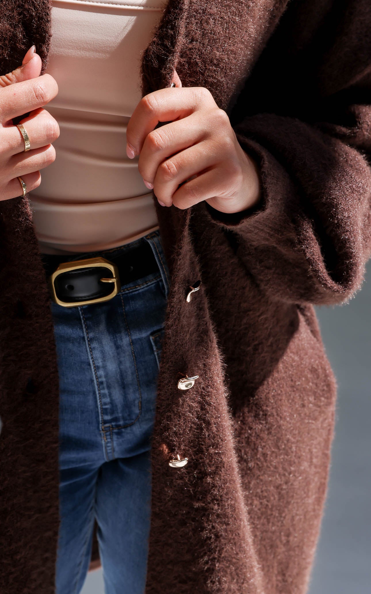 Cadence Knit Cardigan - Chocolate Brown
