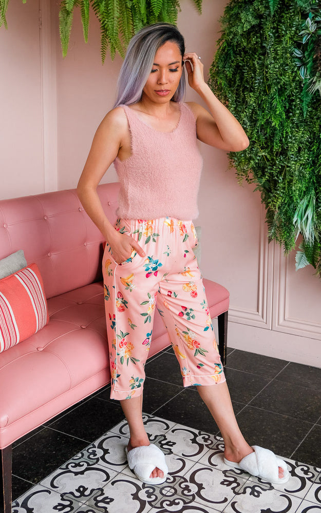 Sangria 3/4 Pj Pants - Pink Fruit