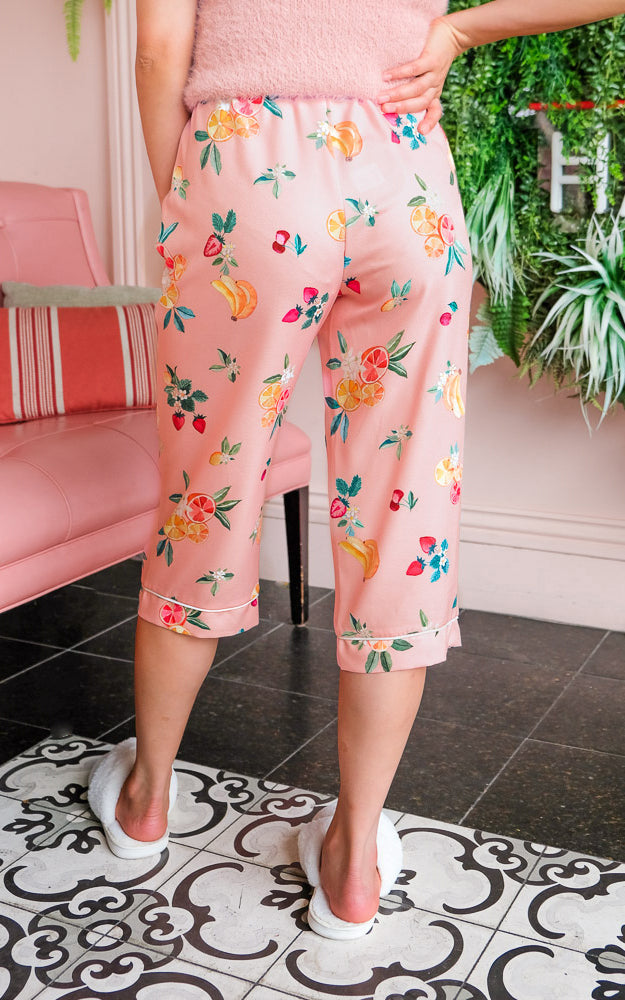 Sangria 3/4 Pj Pants - Pink Fruit